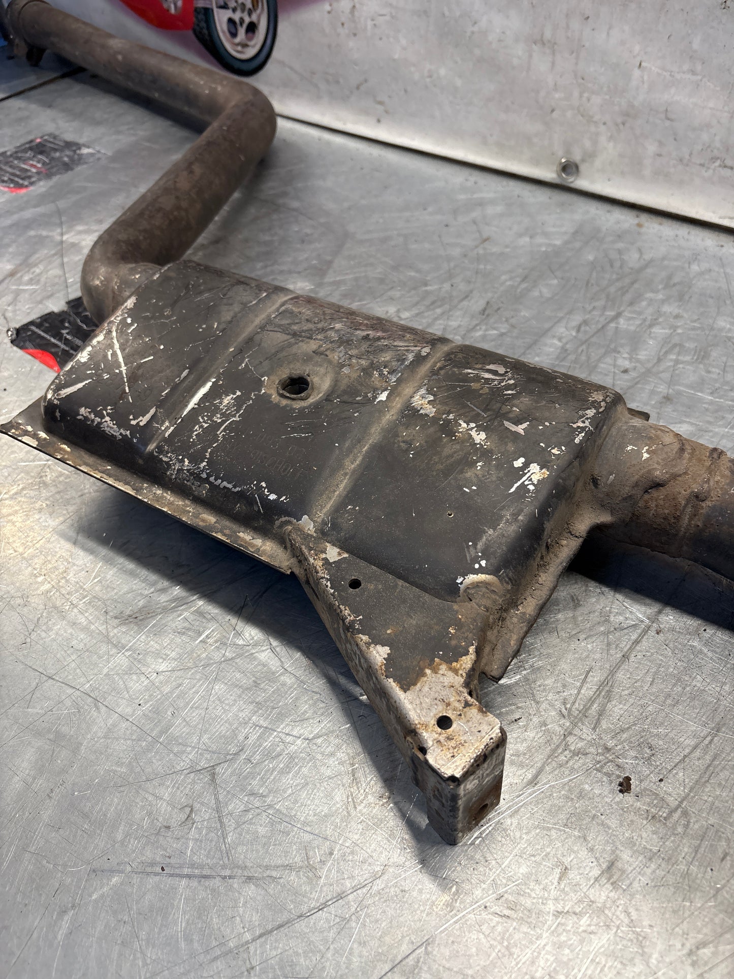 Porsche 928 S4 left middle silencer, used 92811109303