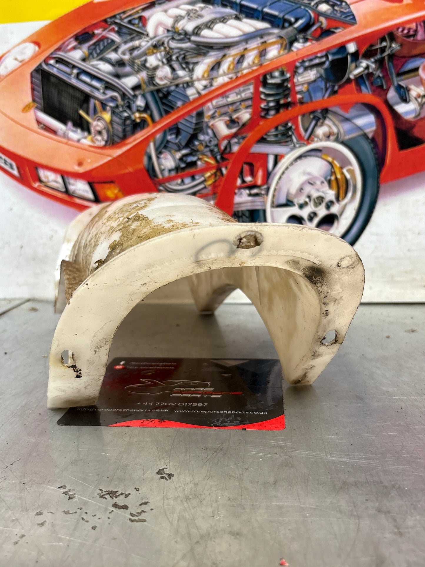 Porsche 924 76-79 filler neck cover, used 477201347C