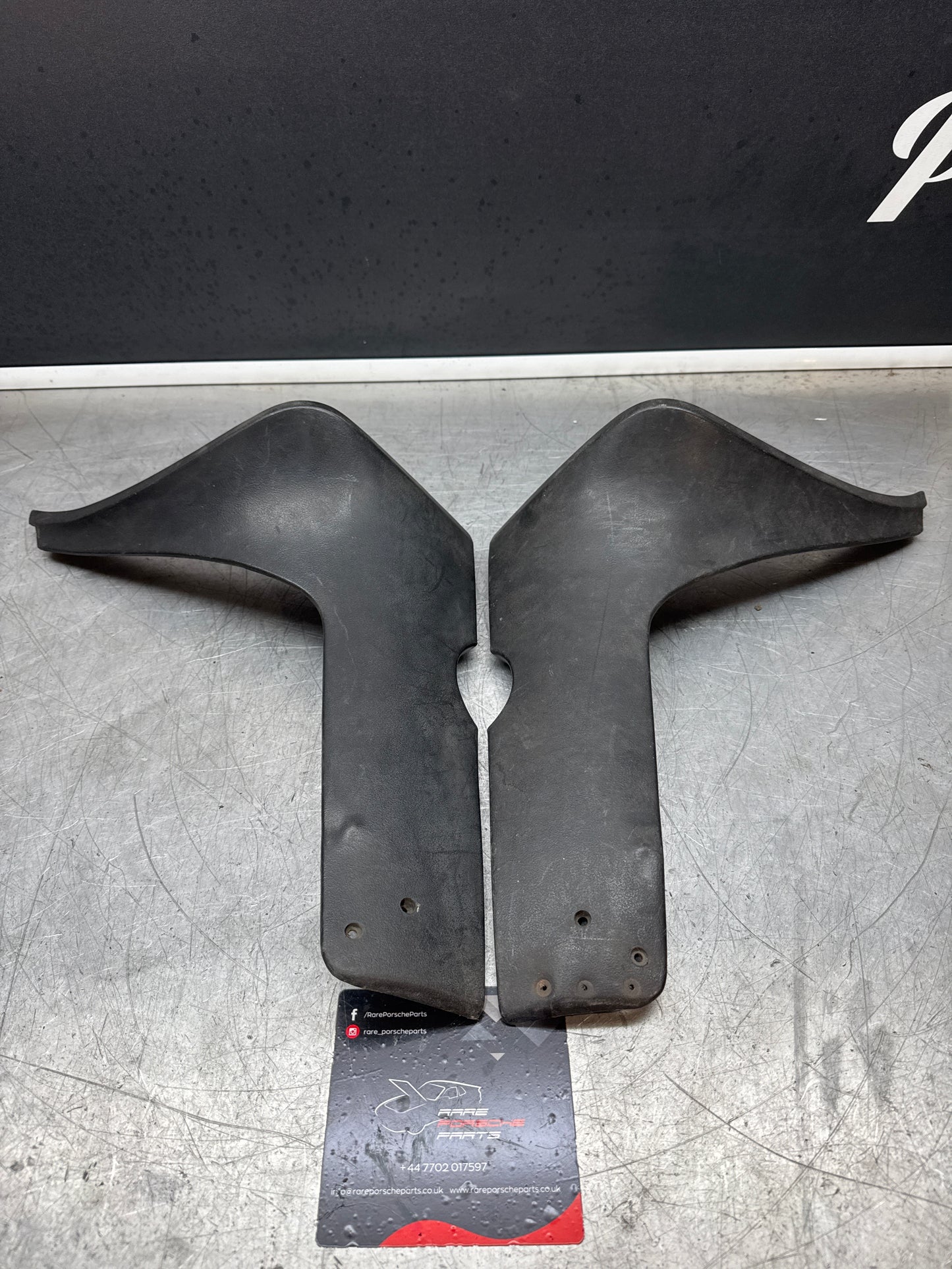 Porsche 924 pair of used rear spats, wheel arch trims, mud guards, 477853383 / 477853384 used