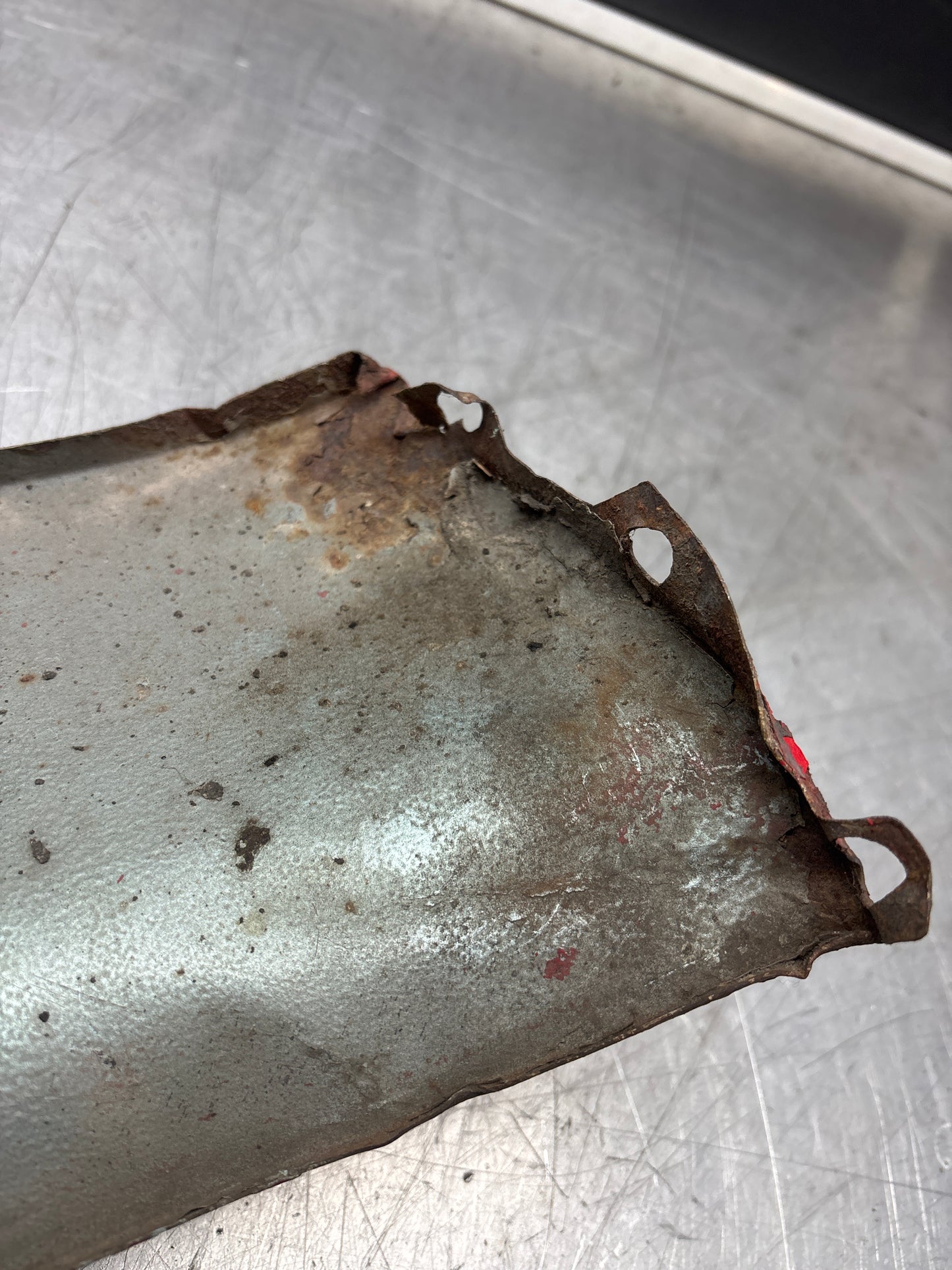 Porsche 924 Lower front valance, used, 94450303501 damaged