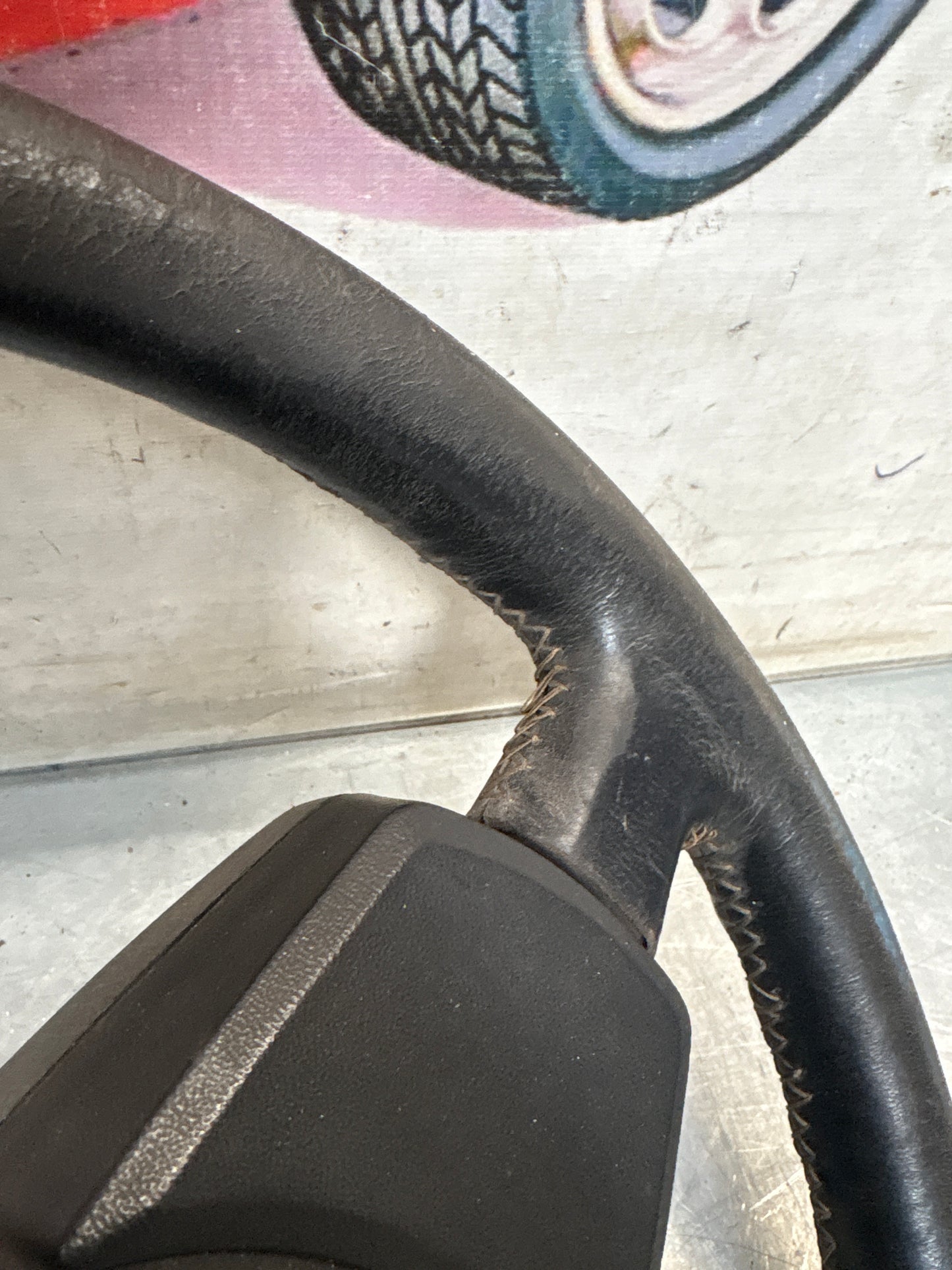 Porsche 924/944 3 Spoke Steering Wheel, black, used