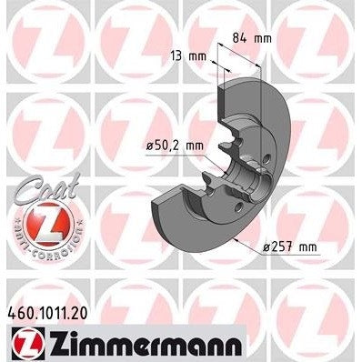 Porsche 924 front brake discs, pair, Zimmermann, 477405583B New