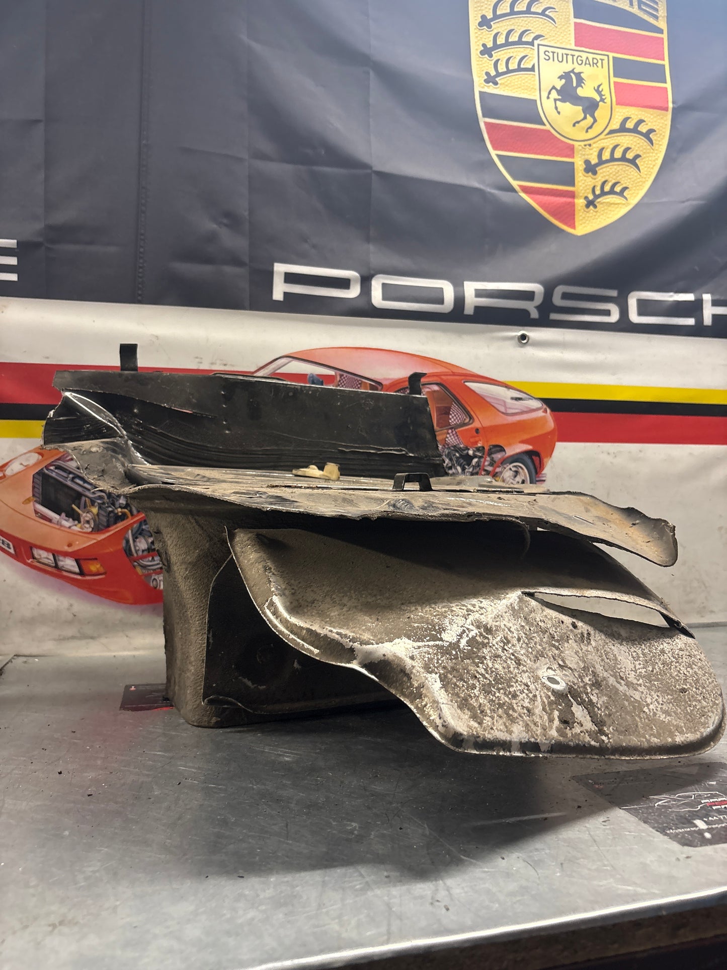 Porsche 928 Battery tray cut, 92850180502 used