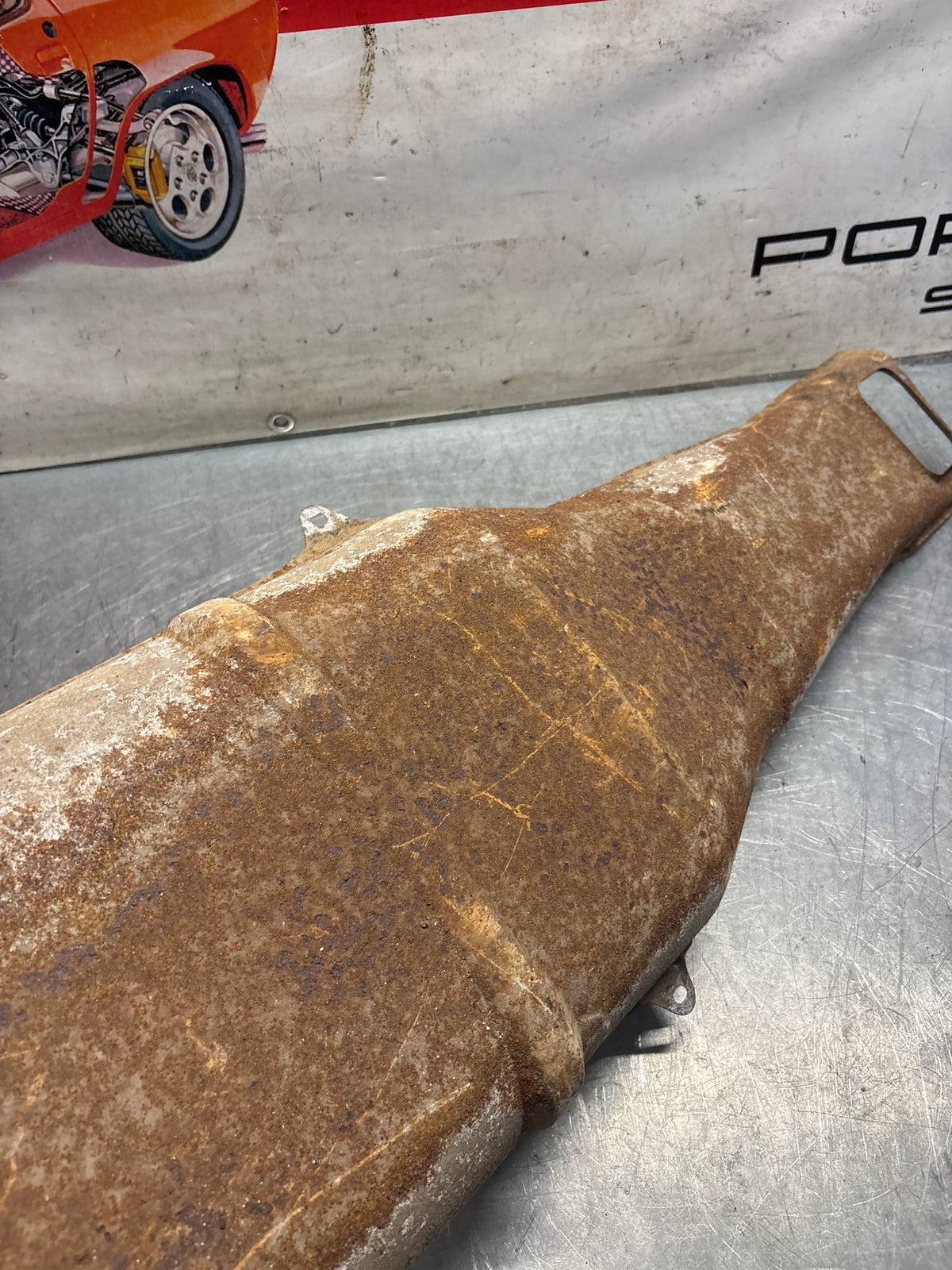 Porsche 928 heat protection plate, later type 92850449101, used
