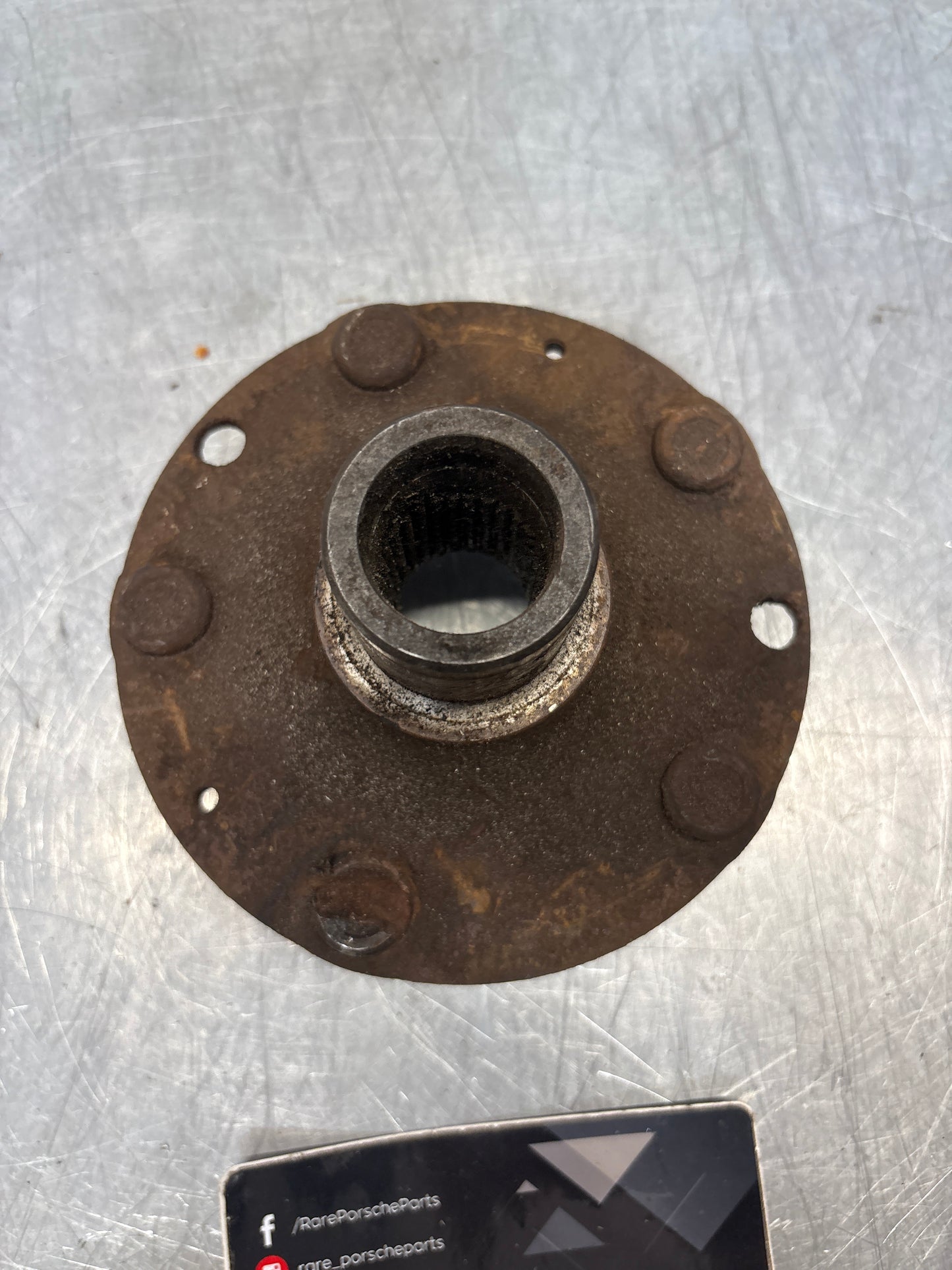 Porsche 928 rear wheel hub, 92833106507, used with short stud bolt