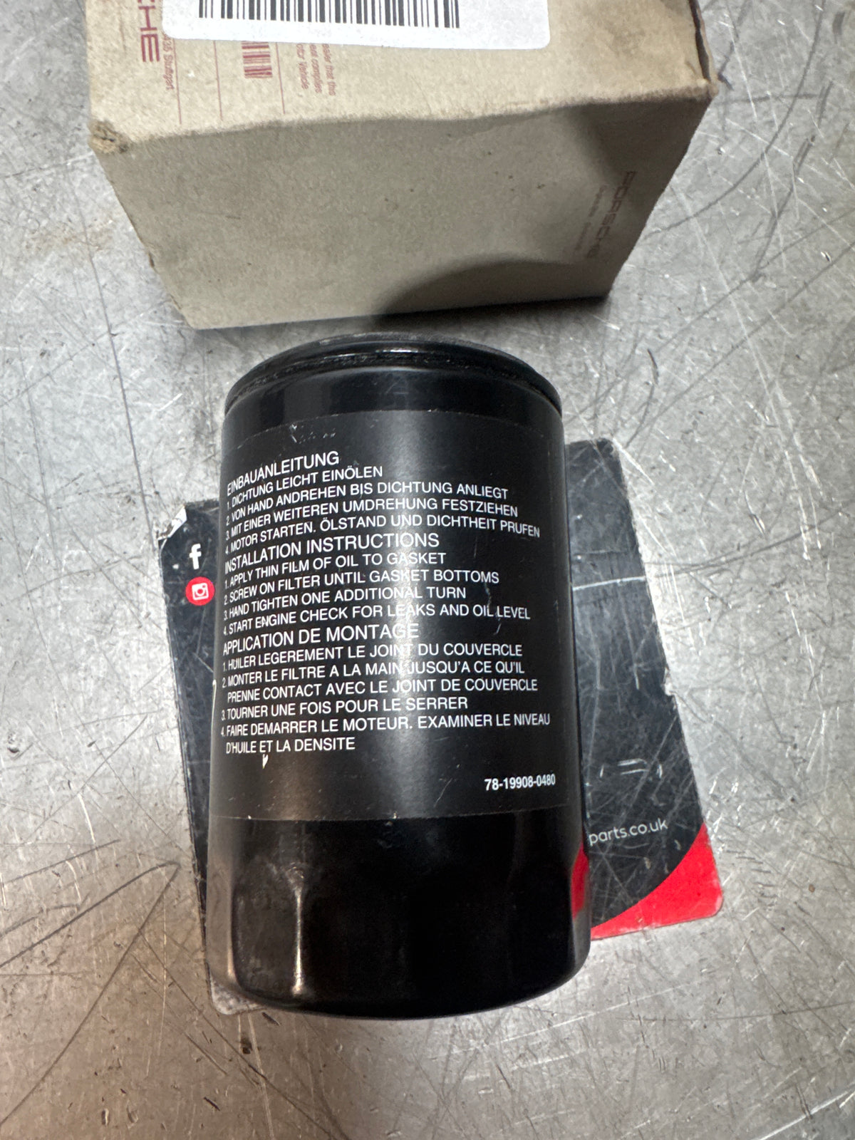 Porsche 944 Genuine Porsche Oil Filter. 94410720108. NOS