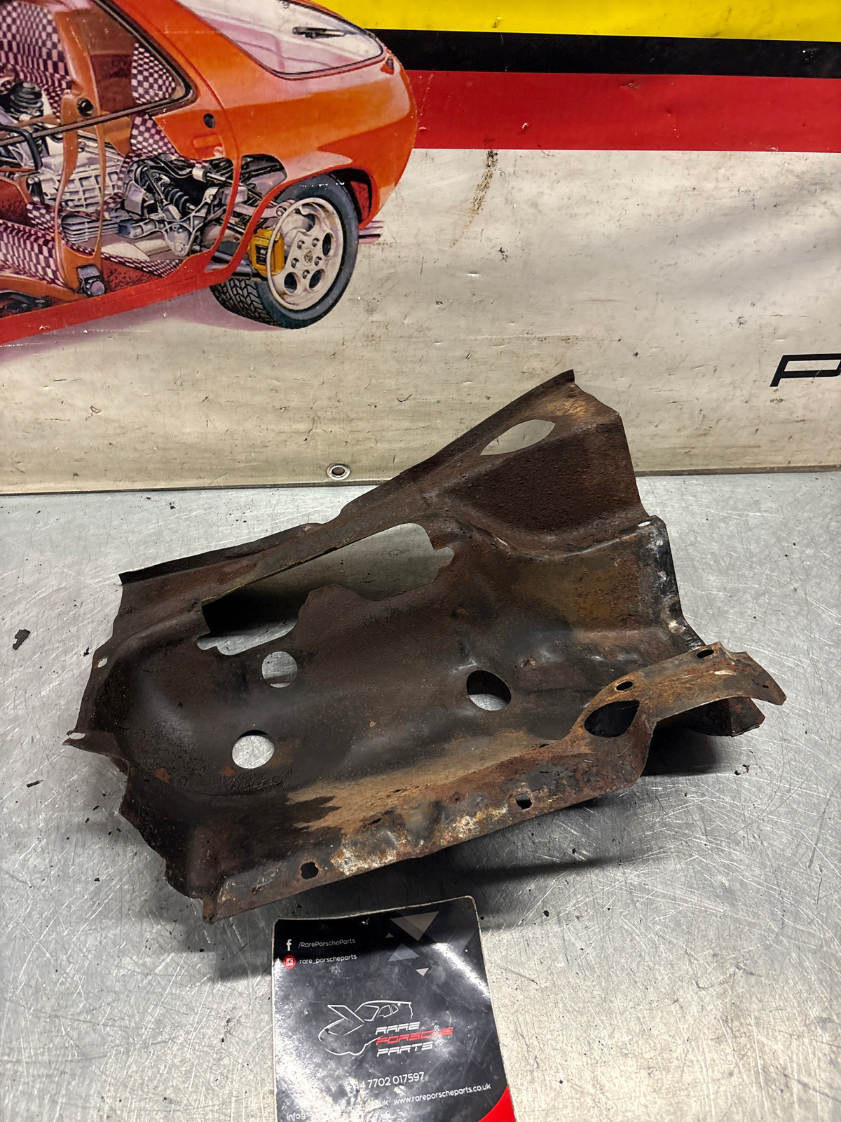 Porsche 914 cylinder cover heat shield, used 022119299A