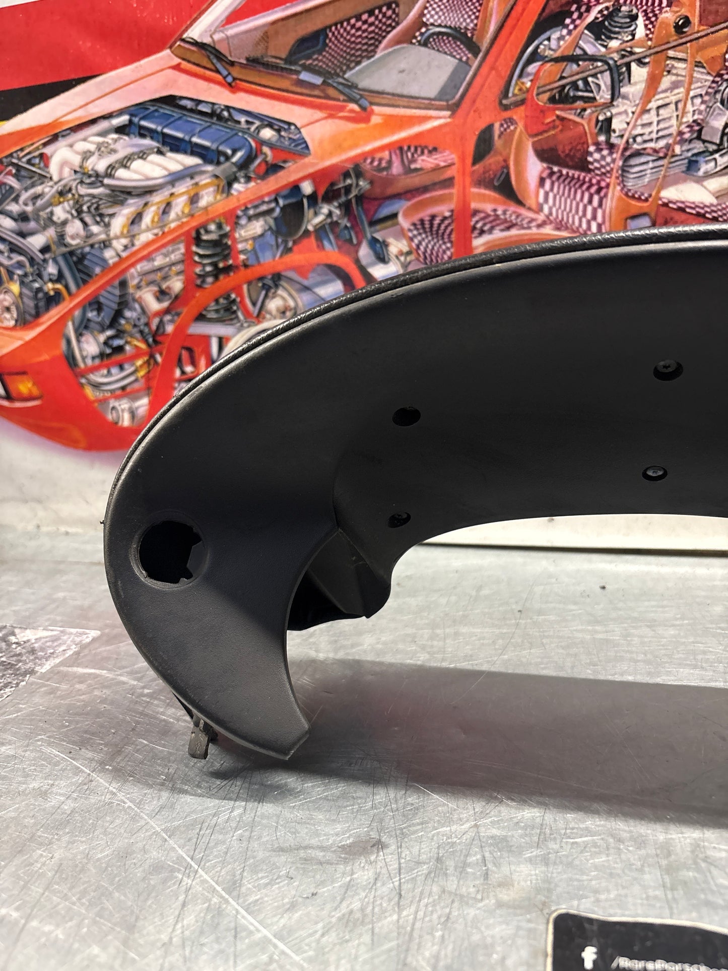 Porsche Boxster 986 dashboard cluster trim,black used 98655205500 / 98655205501