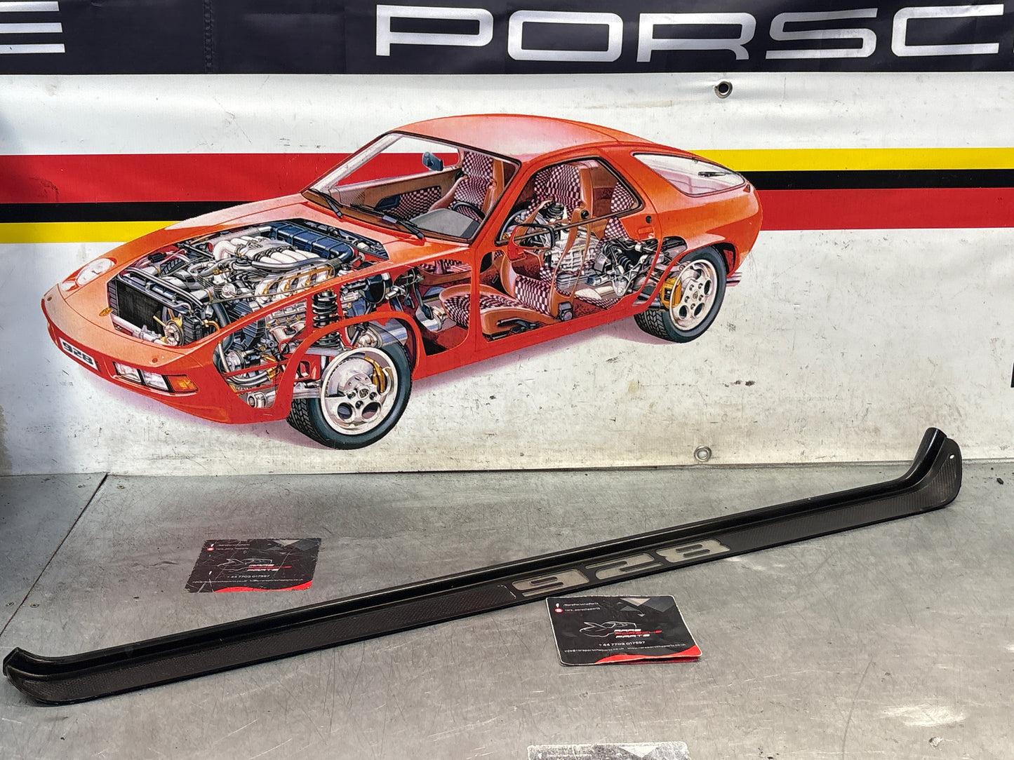 Porsche 928 scuff plate, door sill trim, left, N/S 92855105502 used