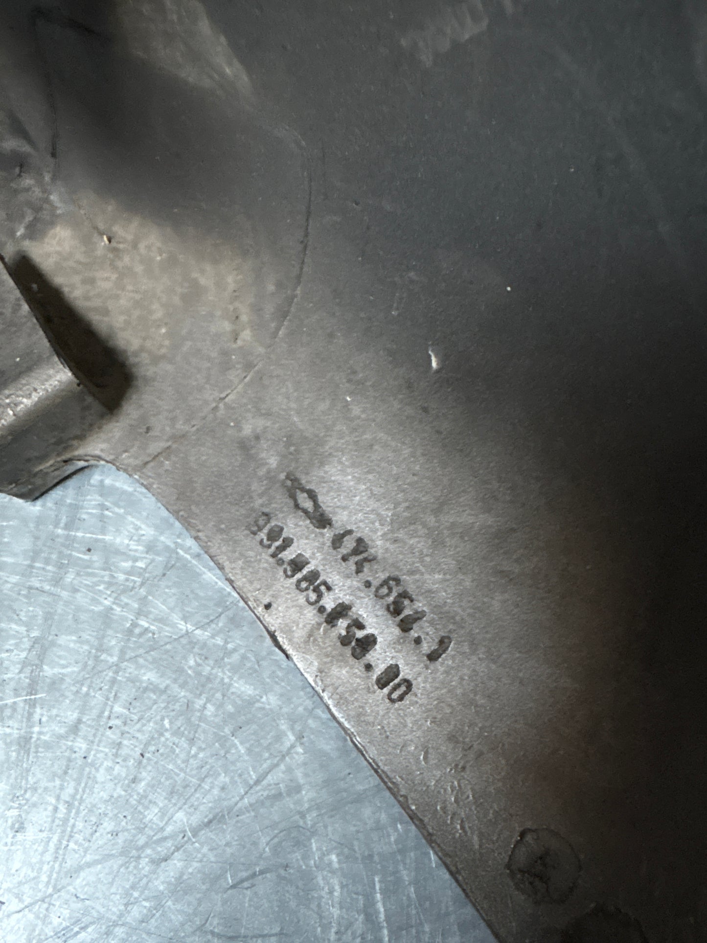 Porsche 944 left side Rear bumper endpiece, used, 93150505900