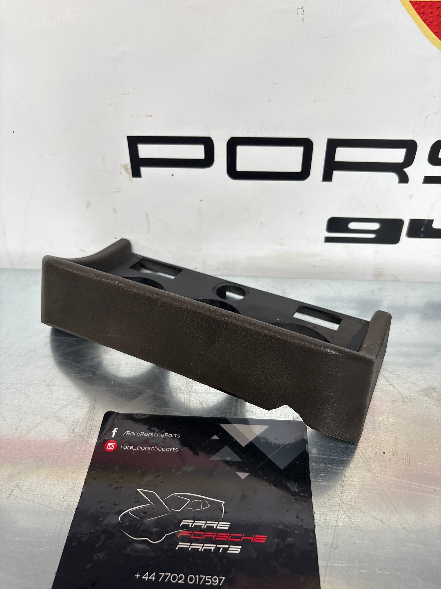 Porsche 924 centre console clock/gauge mounting panel in Grey/Black 477857977, used