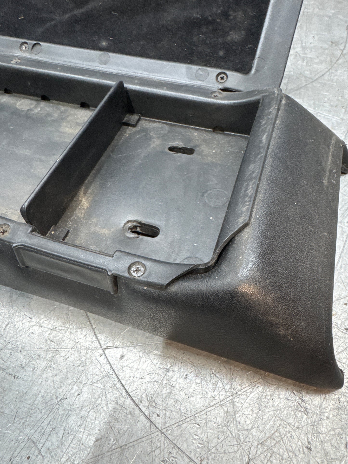 Porsche 928 92755572903 Central armrest cassette compartment black, used RHD