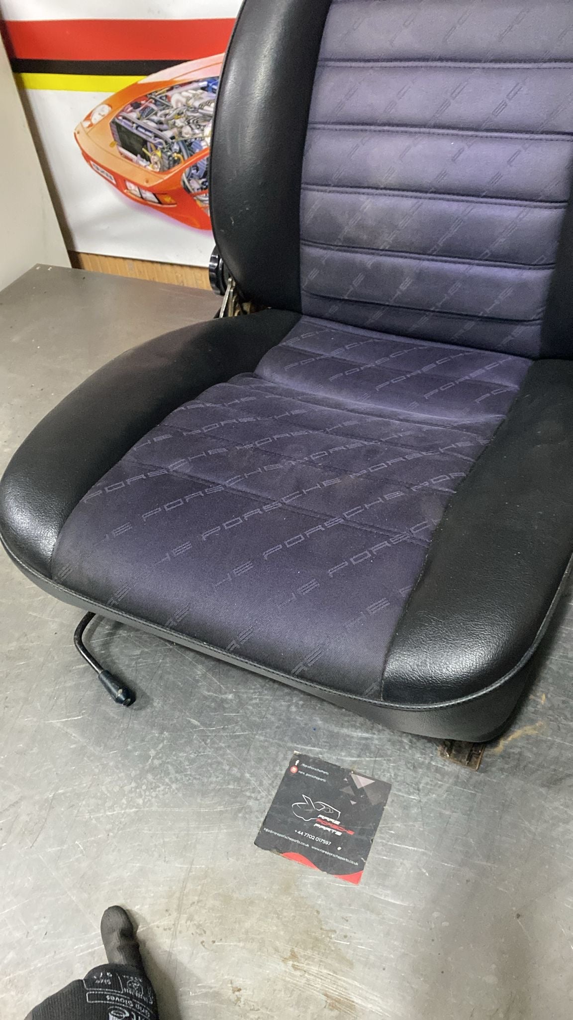 Porsche 924 944 pair of manual Porsche scripted seats, used