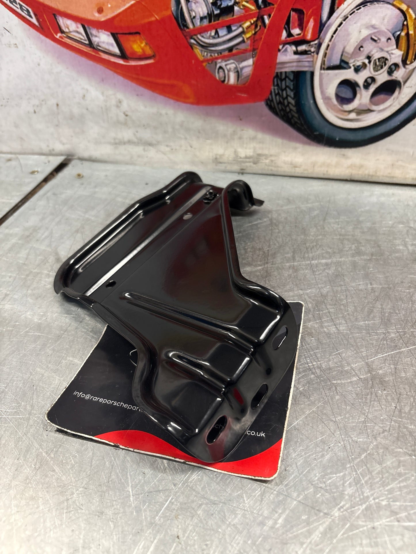 Porsche 924 coolant expansion tank bracket, refurbished 477121413B