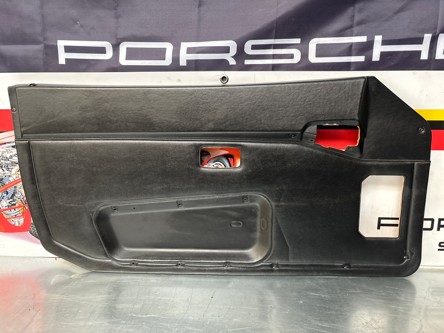 Porsche 944 left side Black door card, used 94455501701