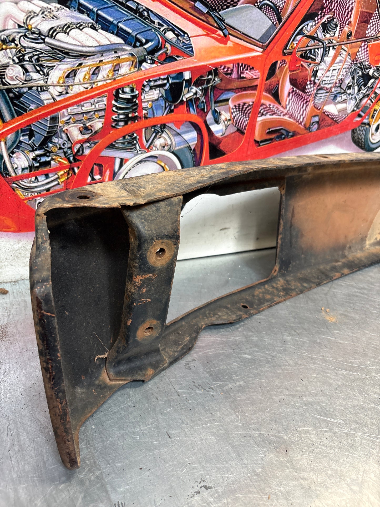 Porsche 914 front bumper, used 91450591010 / 91450500910