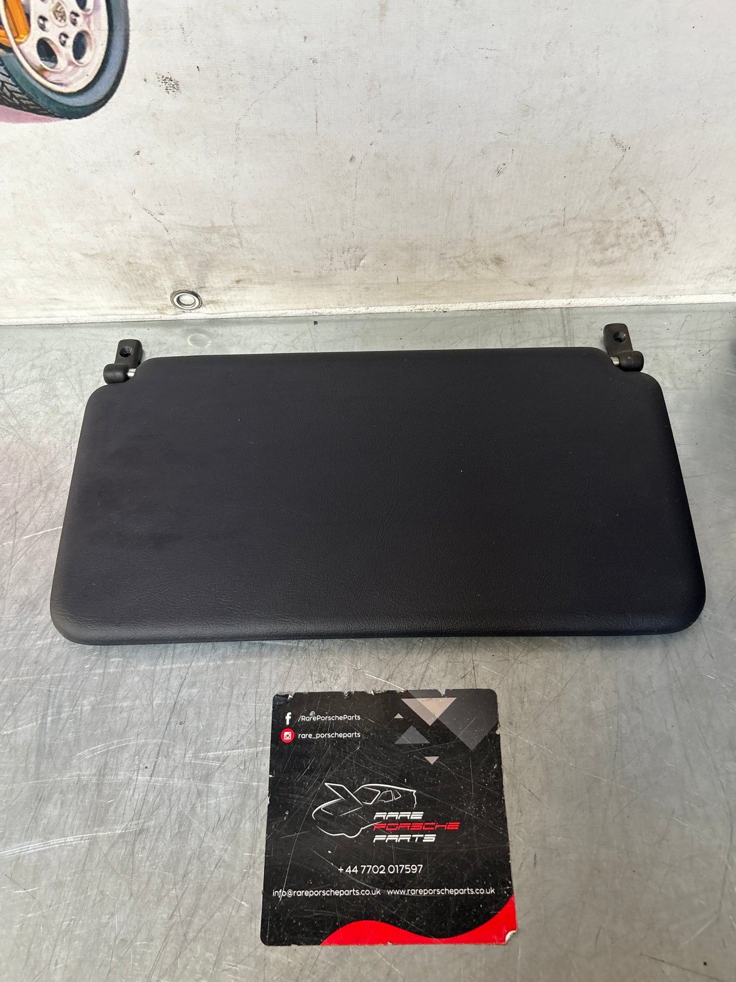 Porsche 928 L+R rear sunvisor, black, used 92873103504