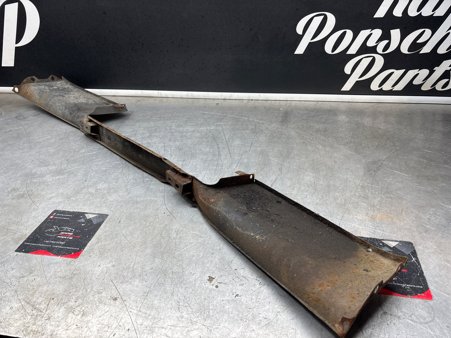 Porsche 924 Lower front valance, used, 94450303501 damaged