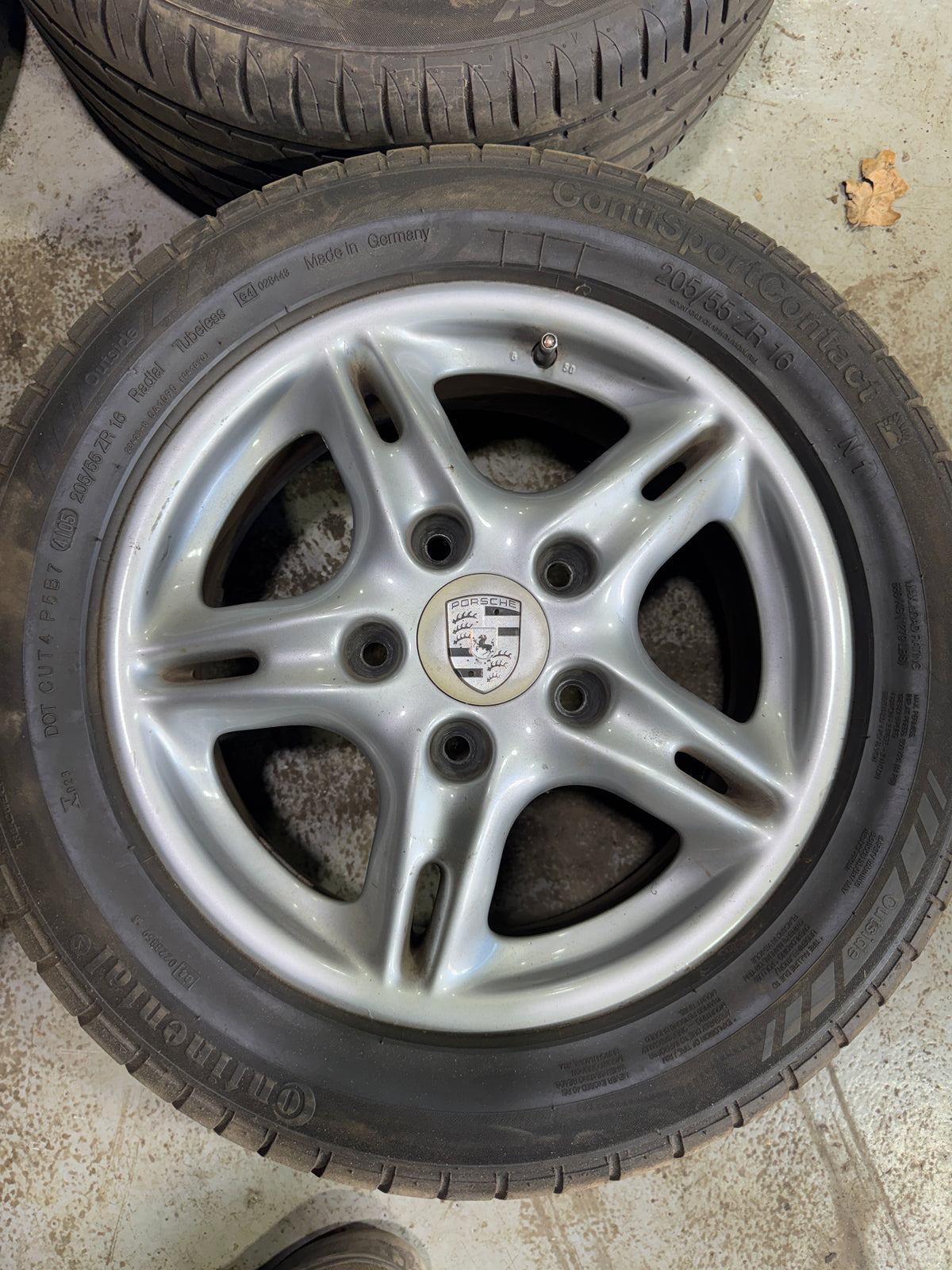 Porsche Boxster 16" 5 Twin Spoke Alloy Wheels 6&7J -99636211200 9963621120- Used