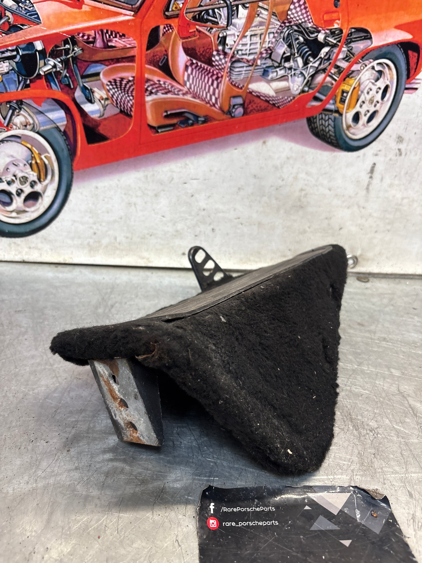 Porsche 928 black foot rest, 92855107102 used