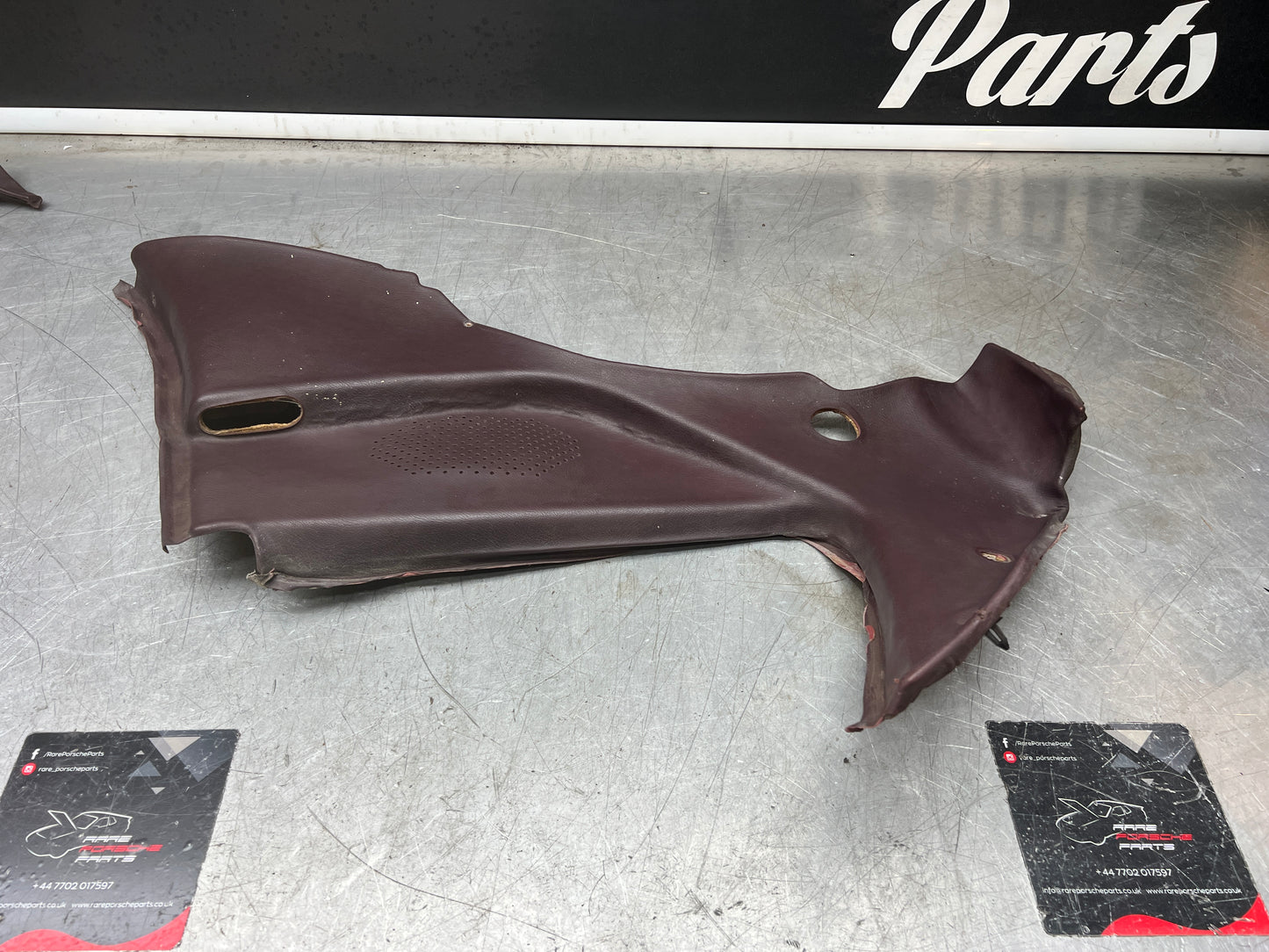 Porsche 944 burgundy rear interior C Post trims/cards. Quarter panel trim used 94455502101 94455502201