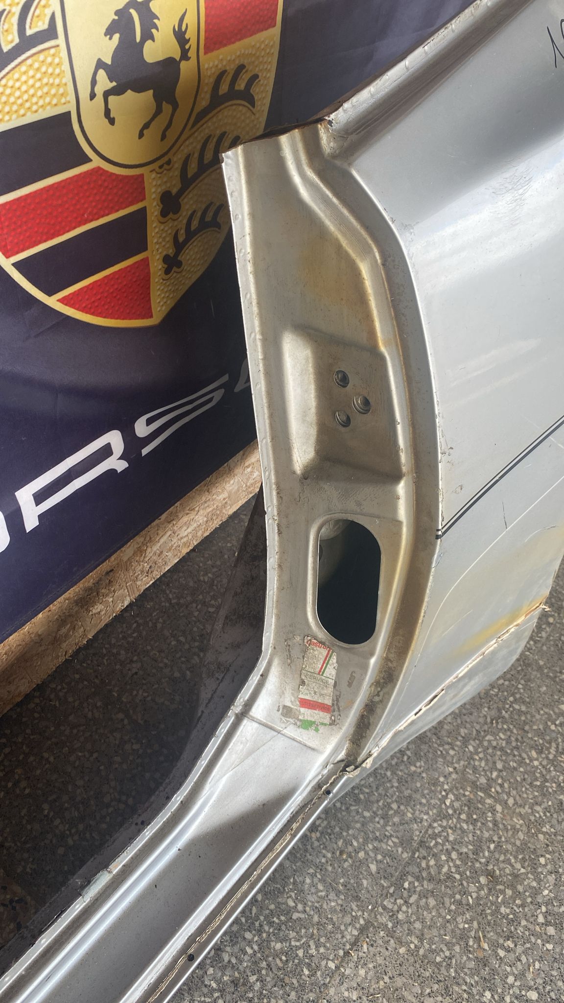 Porsche 944 left sill section with A pillar 94450361102