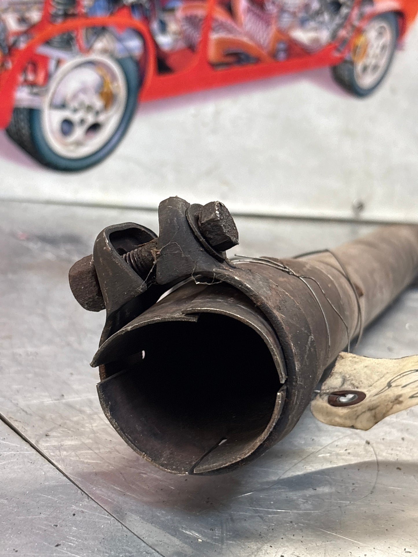 Porsche 928 Left side silencer, used 92811109301