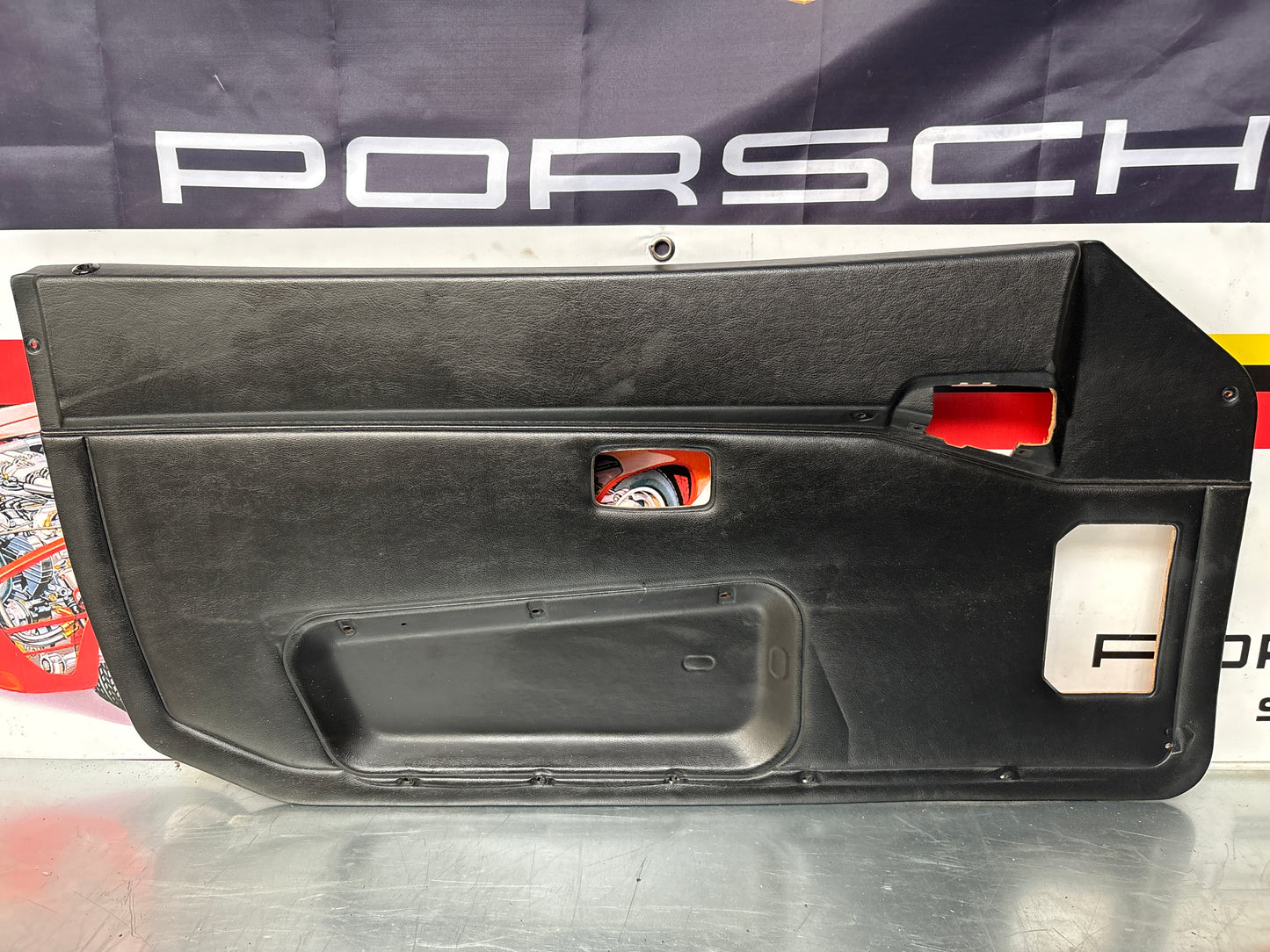 Porsche 944 left side Black door card, used 94455501701