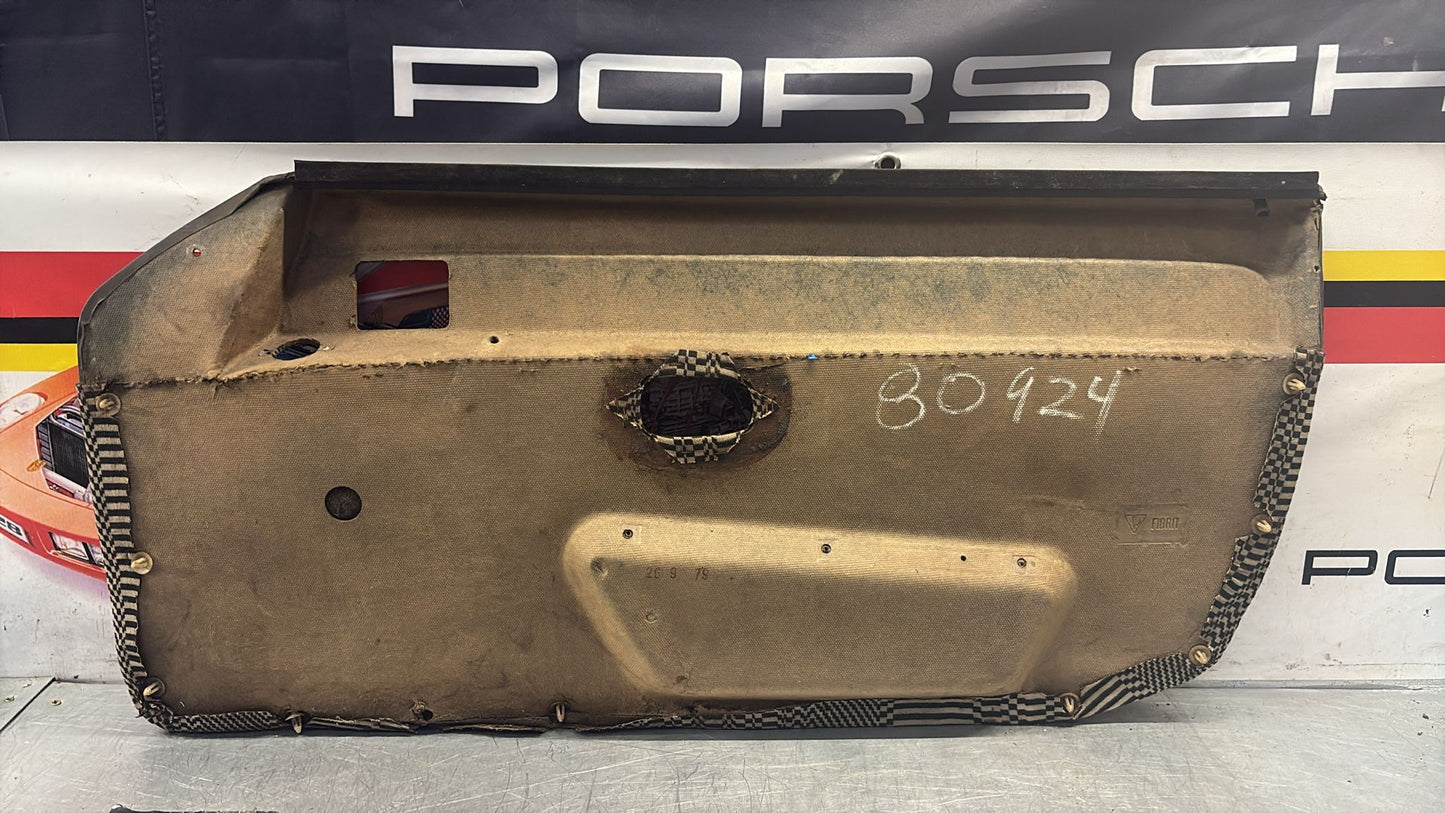 Porsche 924 / 944 early left Used door card, black, LHD 477867011