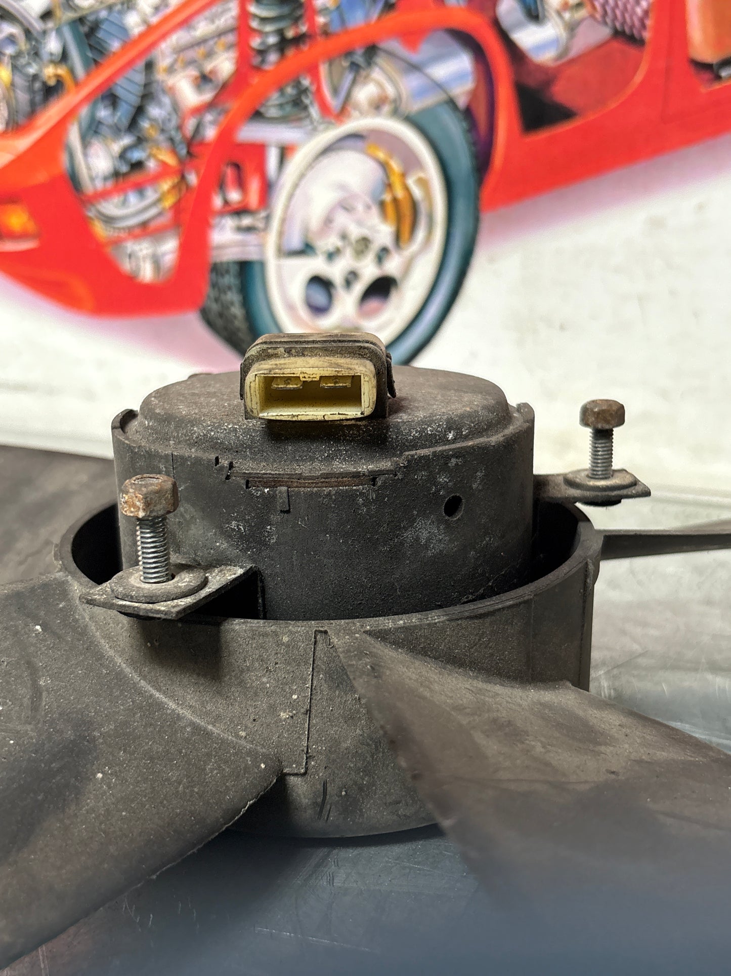 Porsche 928 cooling fan, used 92862414500