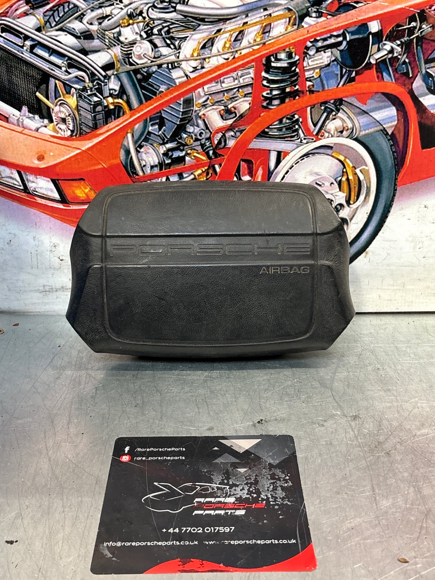 Porsche 911 964 Turbo driver airbag, black, used 94480305503