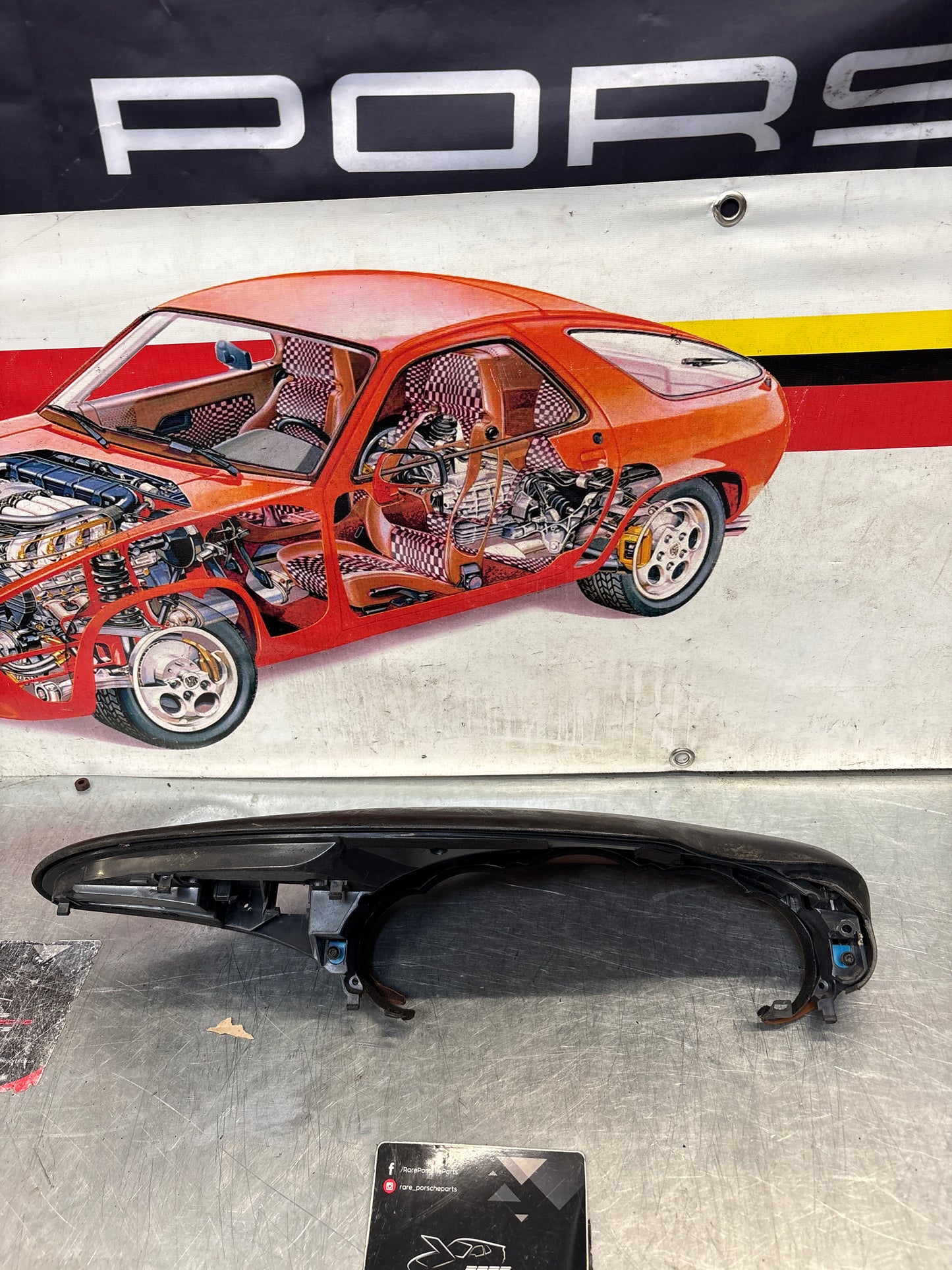 Porsche 911 996 dasboard cluster trim, used, black/brown 99655205902