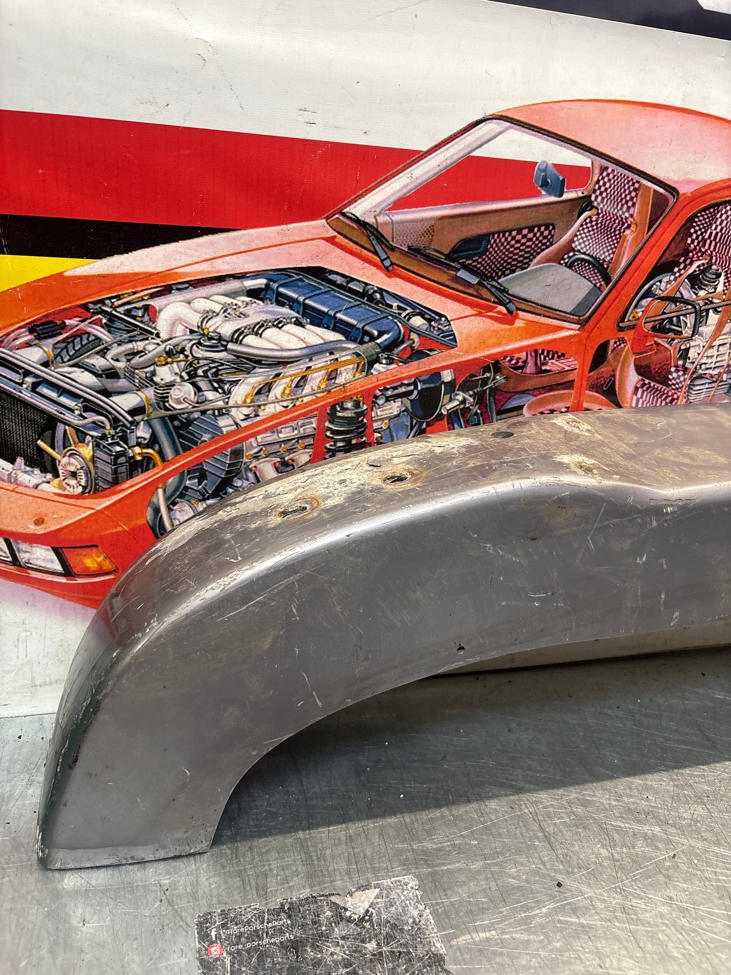 Porsche 911 930 rear bumper, used 93050511201