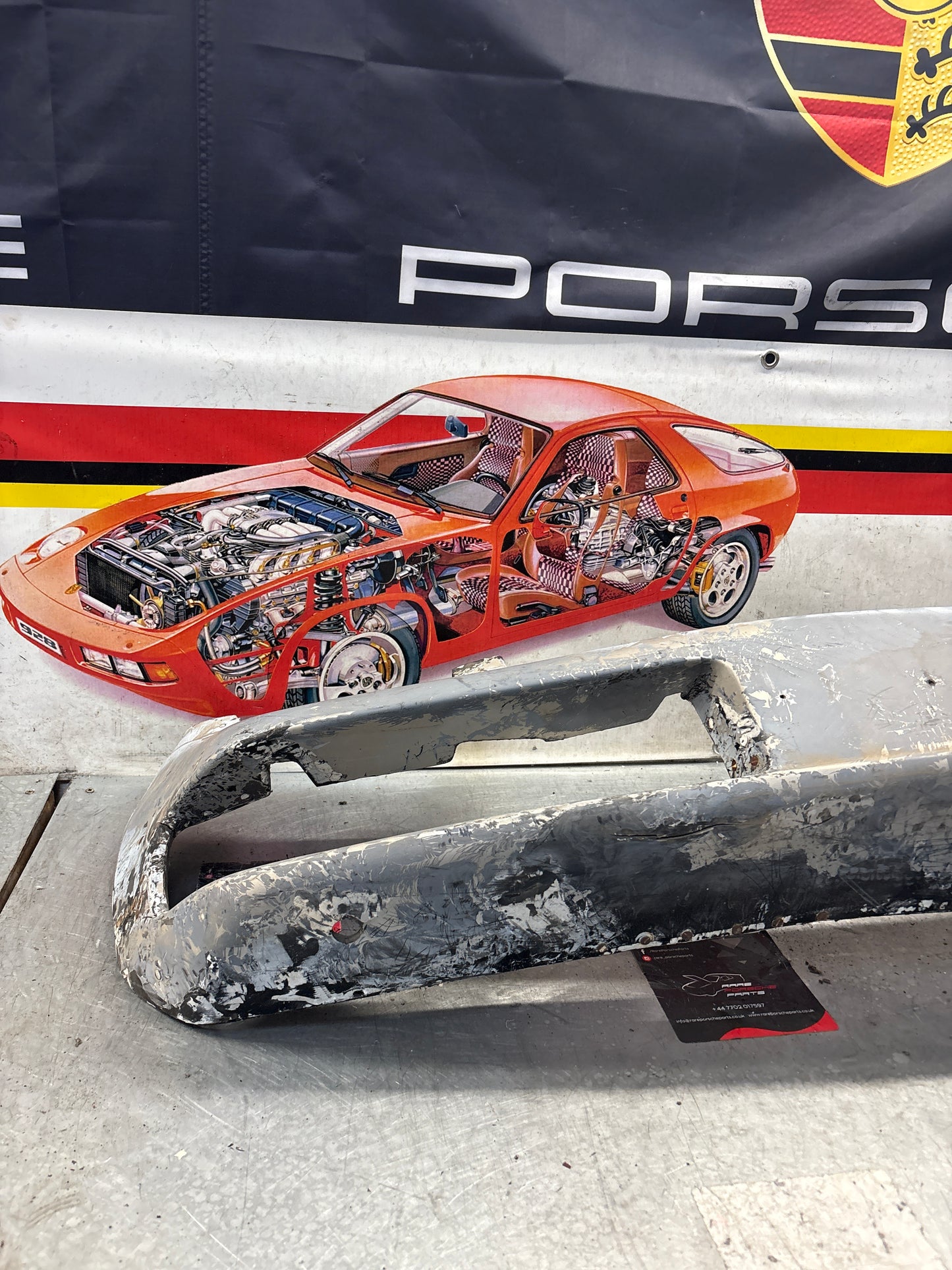 Porsche 928 front bumper cover panel, used 92850501306