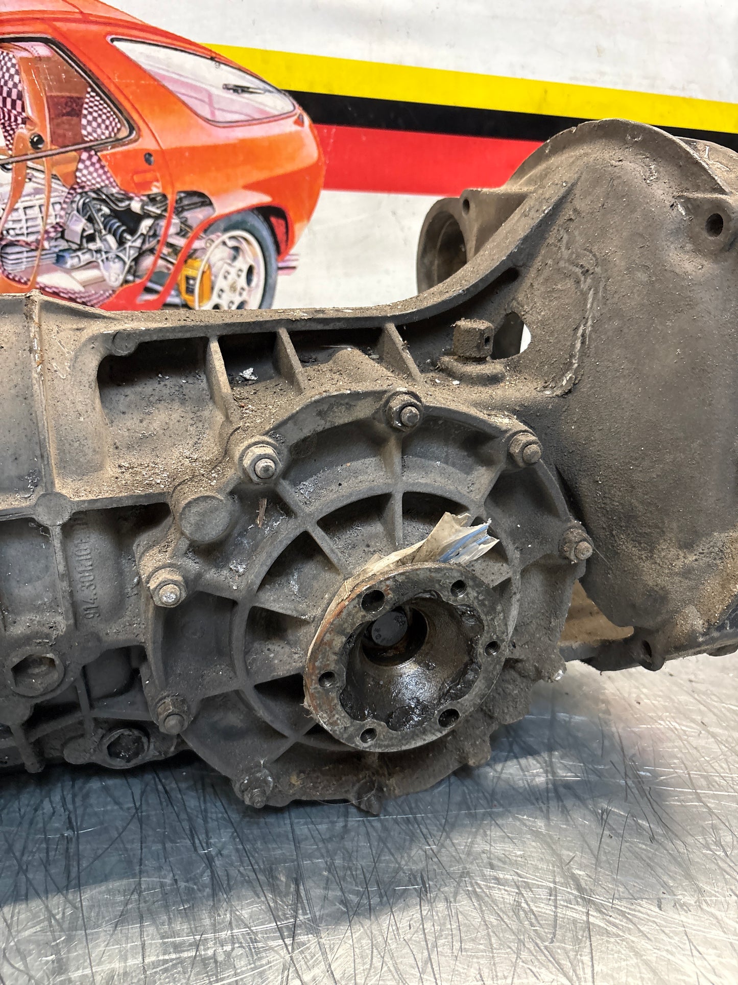 Porsche 914 transmission, used, for spares or repair unknown condition, code is not visible