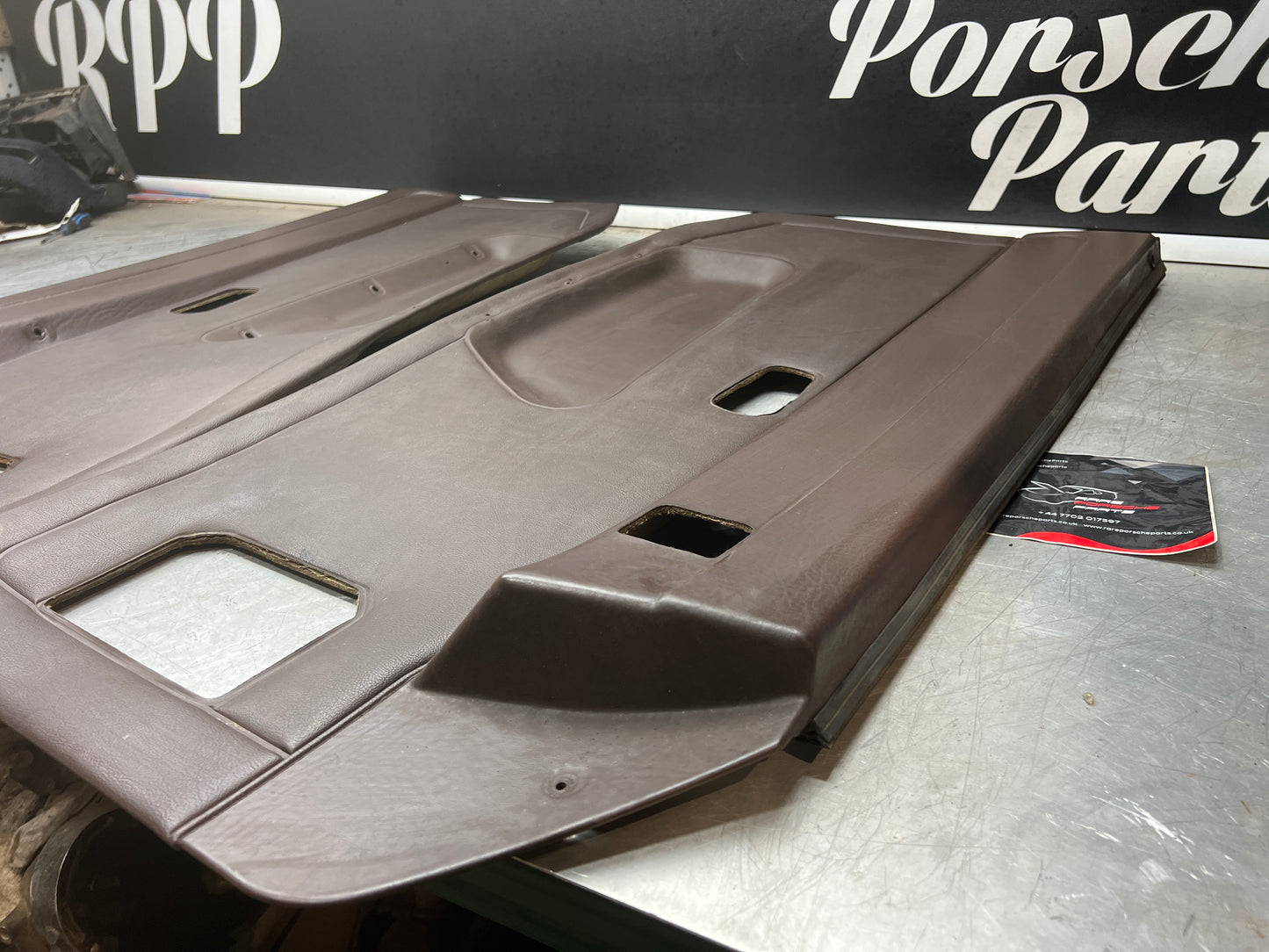 Porsche 924 944 -85.5 pair of Used RHD Porsche brown door cards, 478867011 / 478867012 used