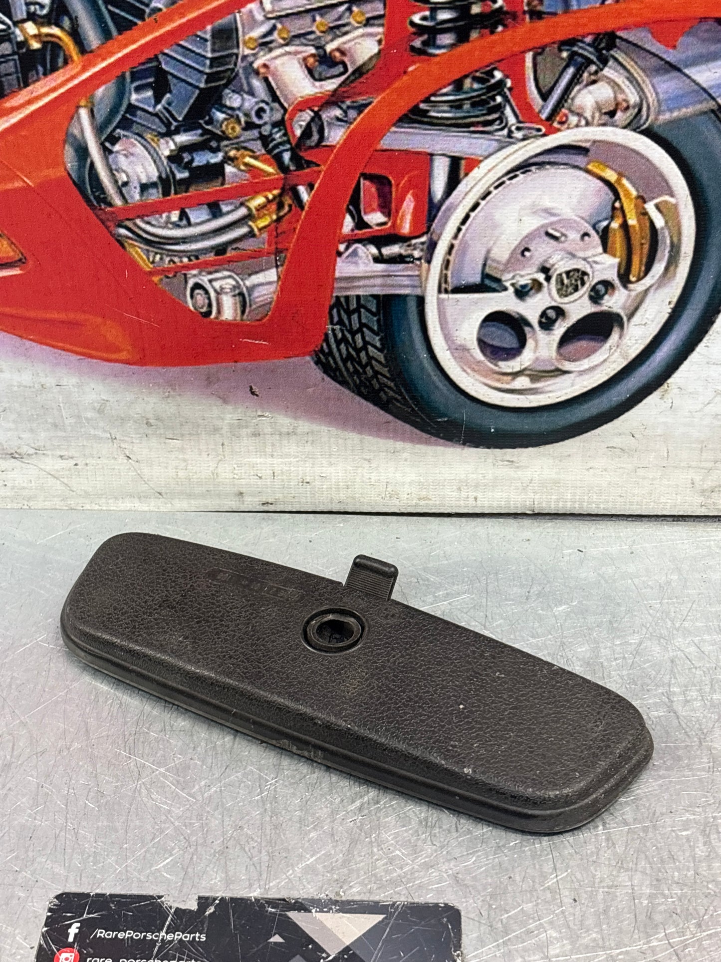 Porsche 924 944 rear view mirror used, 477857511