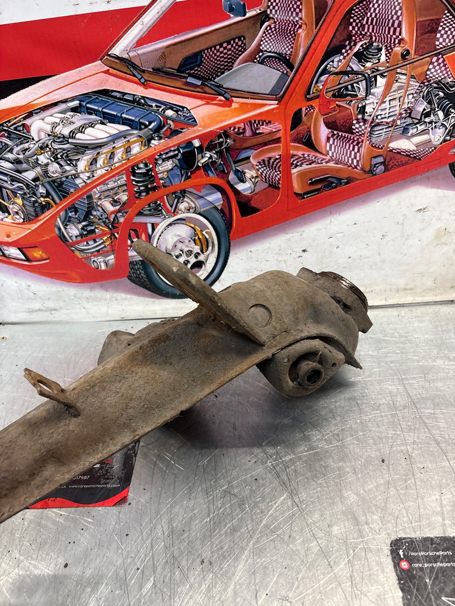 Porsche 924 944  -85.5 Rear right trailing arm,  used 94433102200