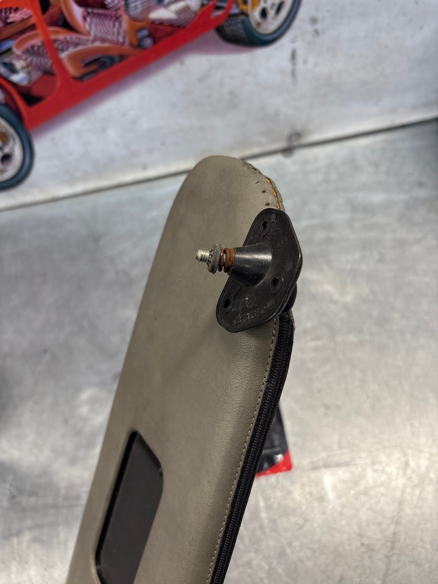 Porsche 928 grey sun visor with mirror, used, left 92873123702