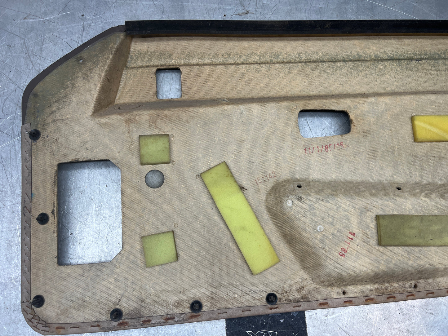 Porsche 924/944 early Porsche brown / cream door card used condition left side, Rhd, 478867011