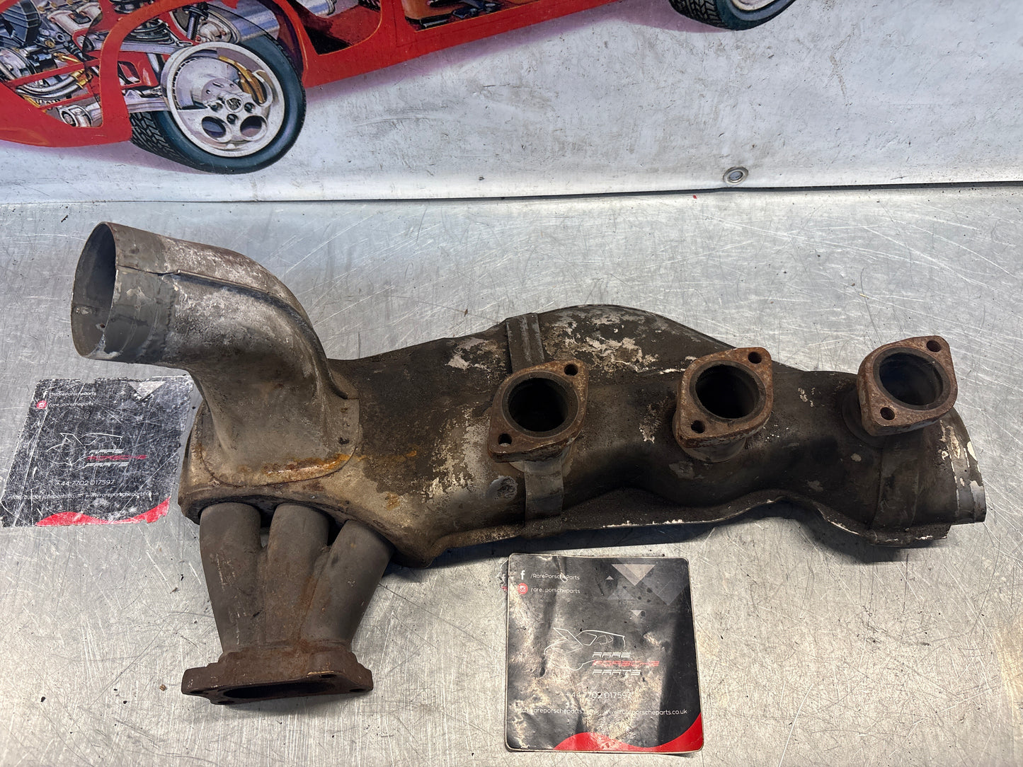 Porsche 911 964 right heat exchanger, used 96421104003