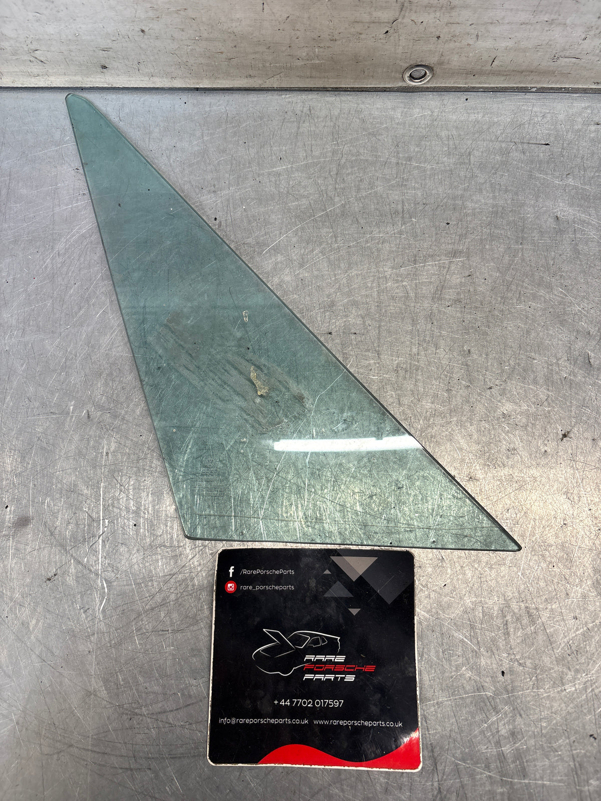 Porsche 914 heat protection side window glass, used, right side 91454202610