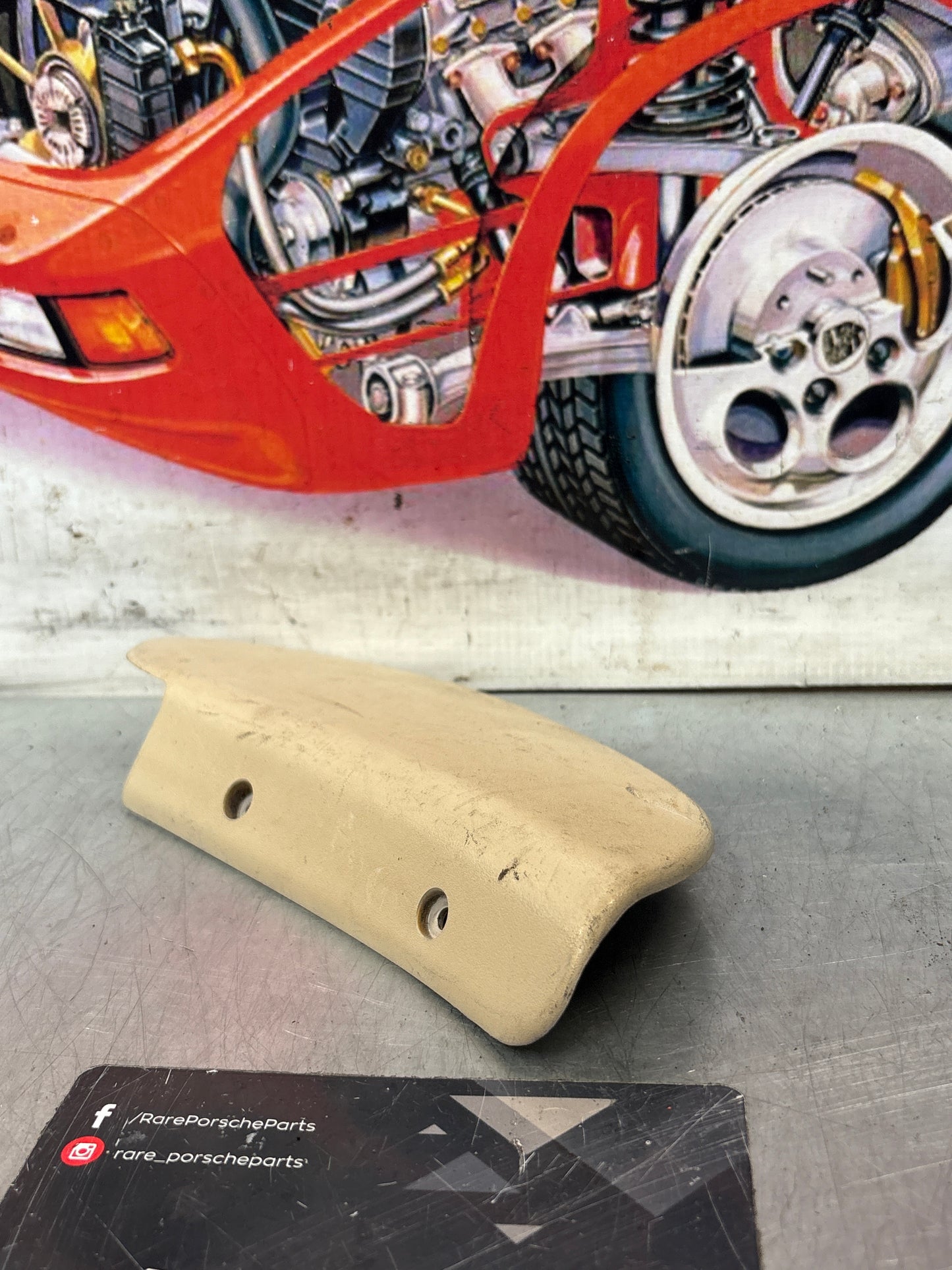 Porsche 944 928 seat hinge cover beige used left 92852114702