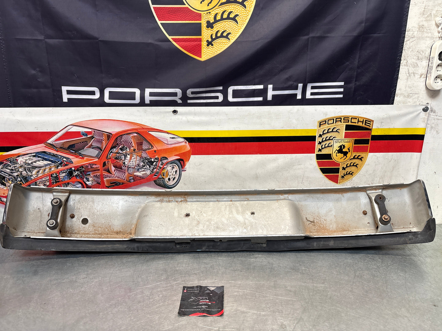 Porsche 914 chrome rear bumper, used 91450501910