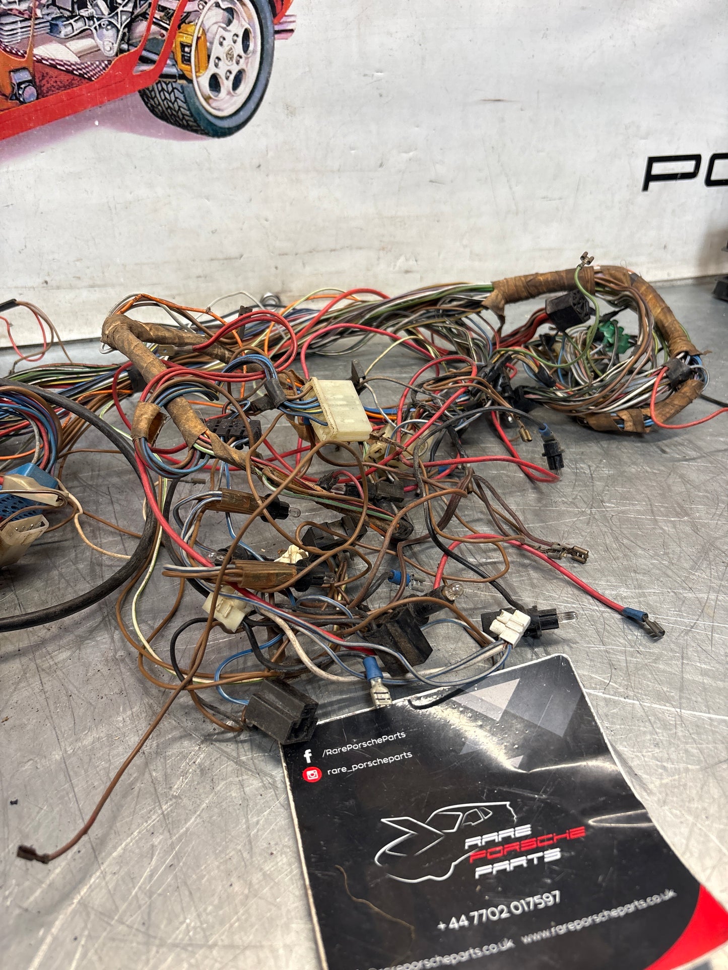 Porsche 924 76-79 LHD interior/dashboard wiring loom, for spares or repair 477971050DC