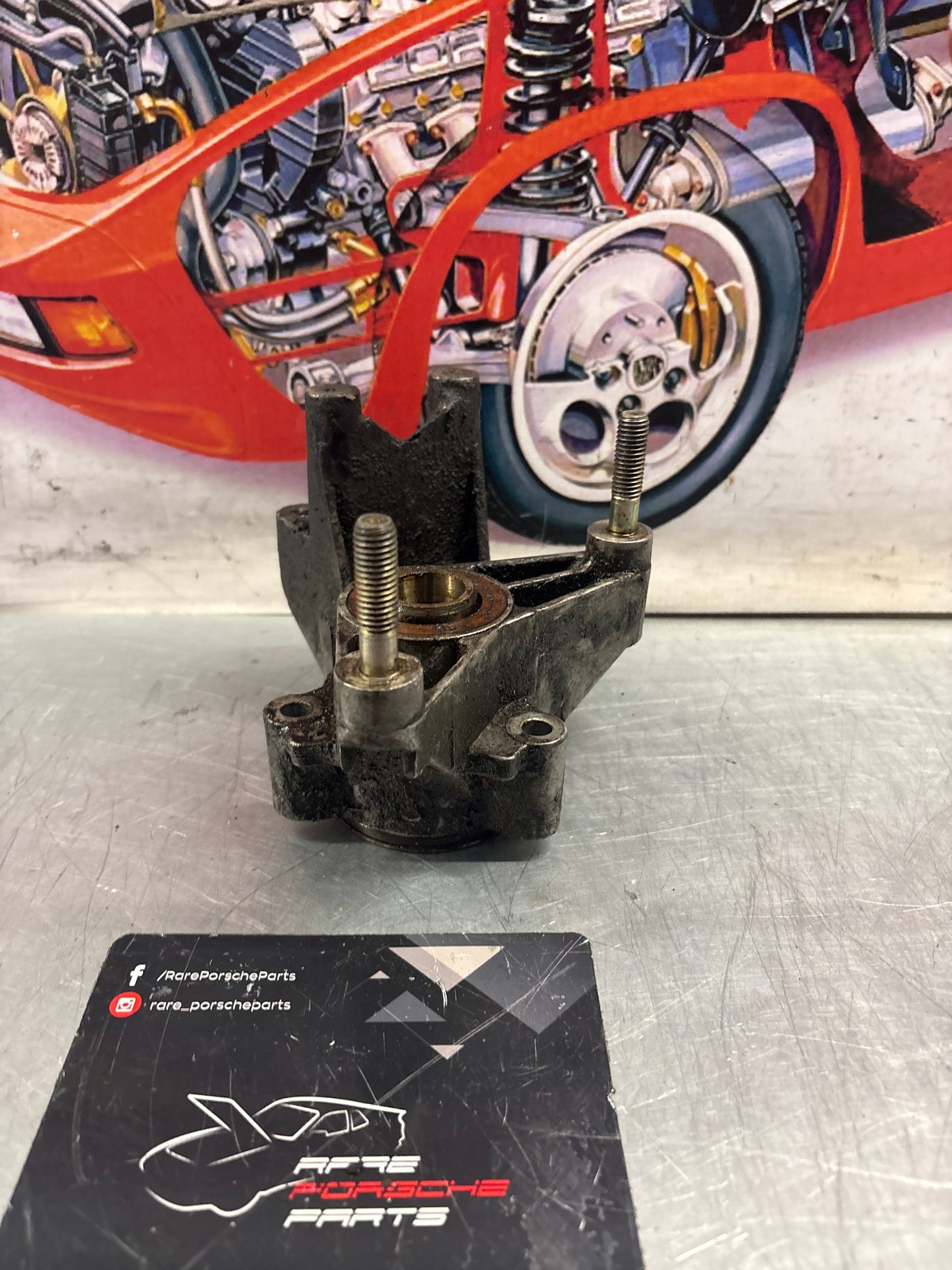 Porsche 944 924S lower balance shaft bracket / mount (no power steering) 944 101 042 00