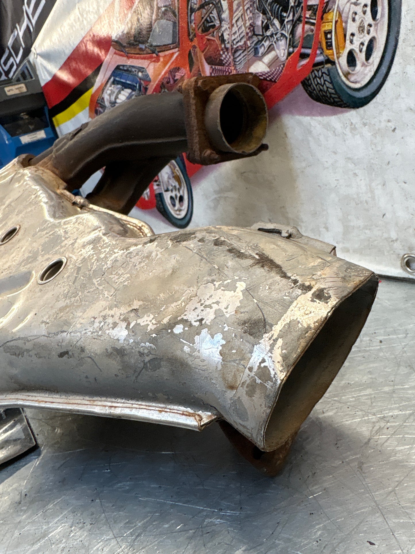 Porsche 911 964 left heat exchanger, used 96421103903