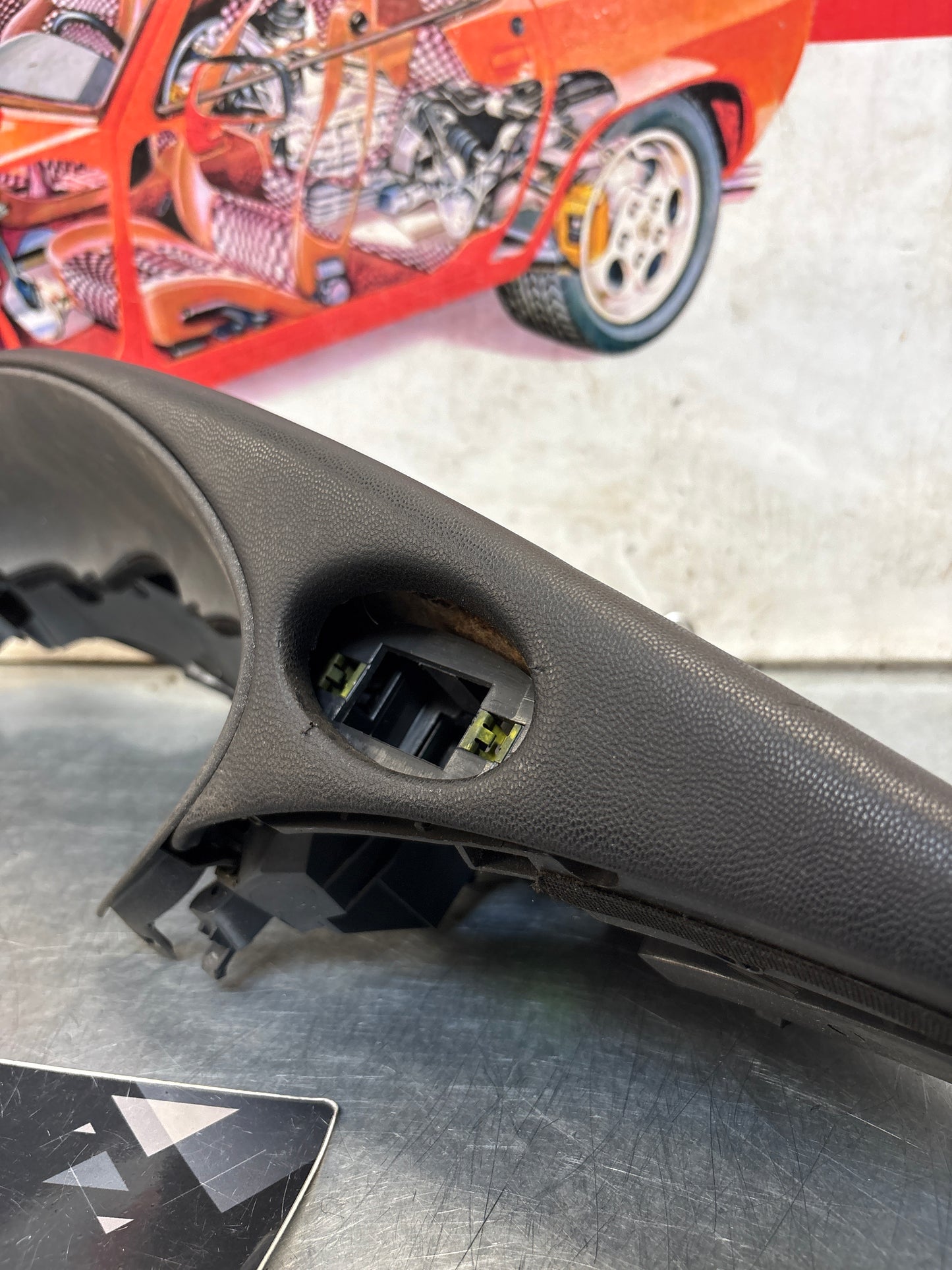 Porsche 911 996 dasboard cluster trim, used, black 99655205902