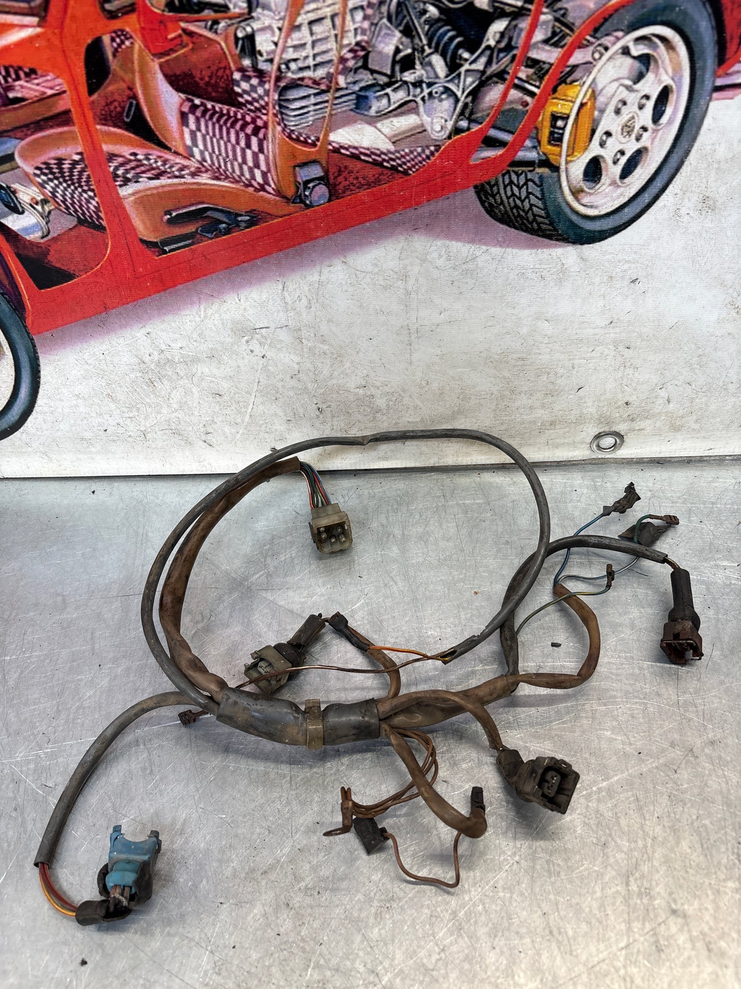 Porsche 924 80-85.5 Engine loom, used 477971761D