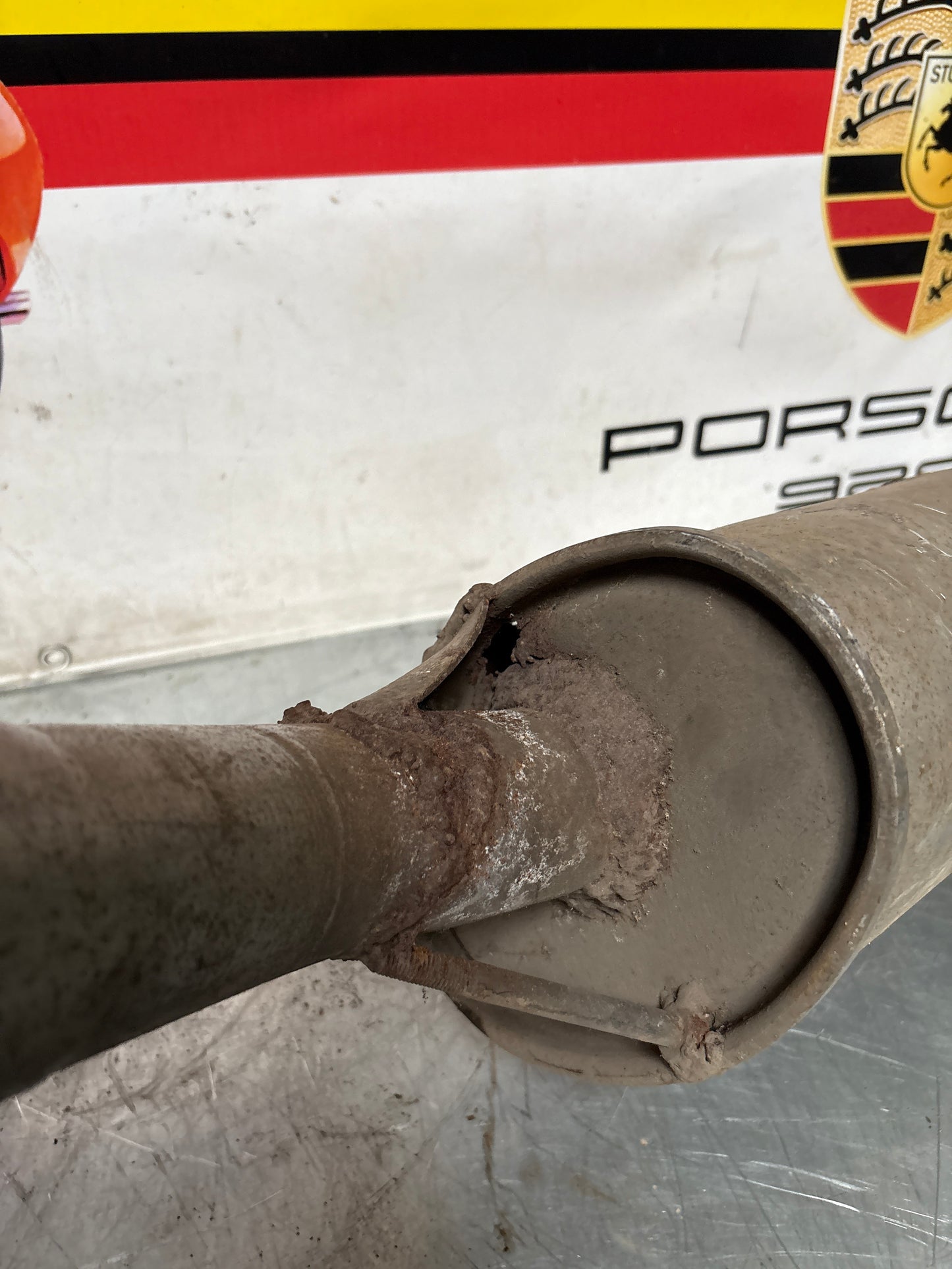 Porsche 924 Turbo / Carrera GT exhaust system rear muffler, for spares or repair